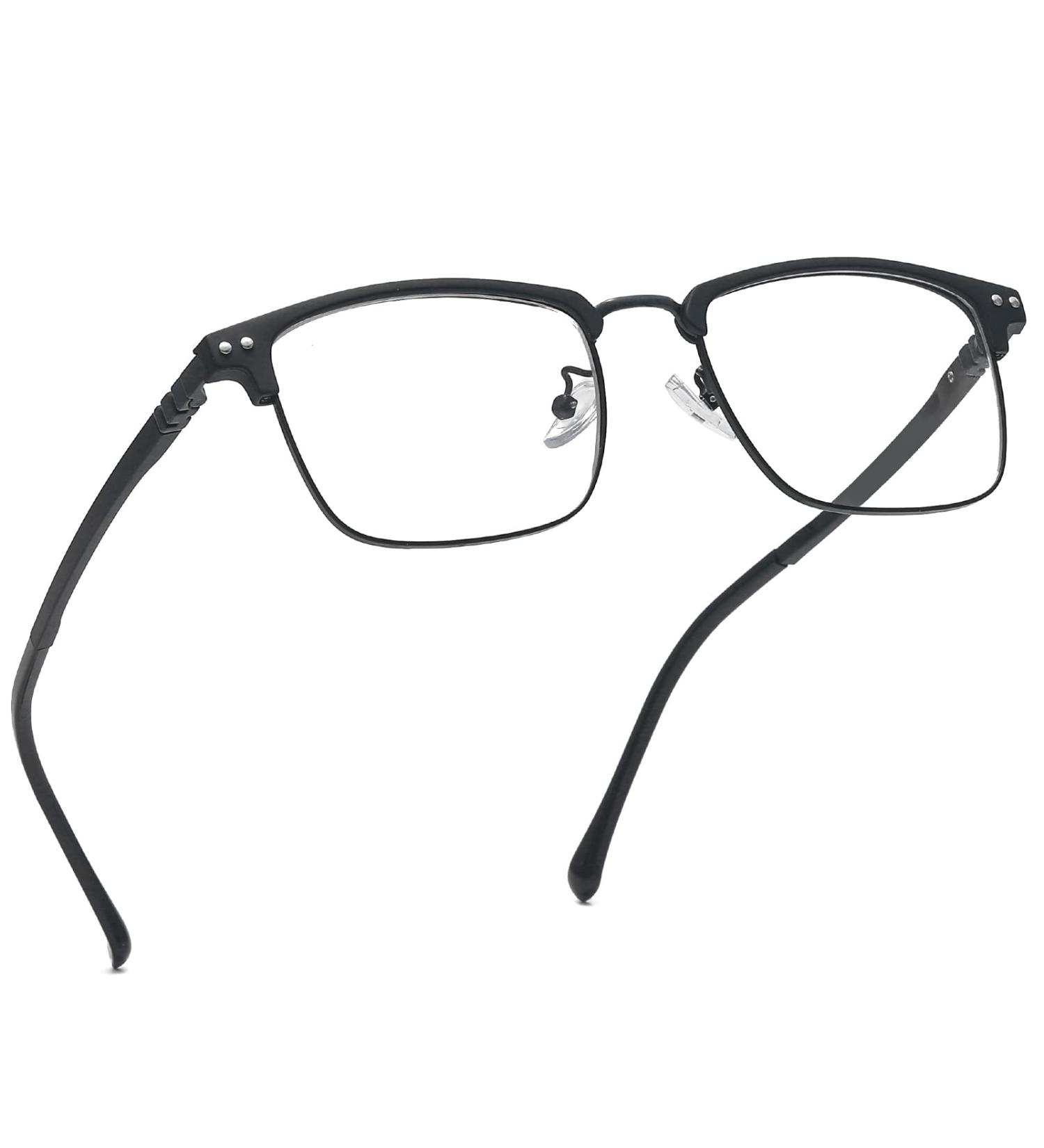 GUZTAG Blue Light Blocking Glasses - Stylish Black Computer Glasses for PC TV & Phone - No Prescription Needed - Buy Online on GoSupps.com