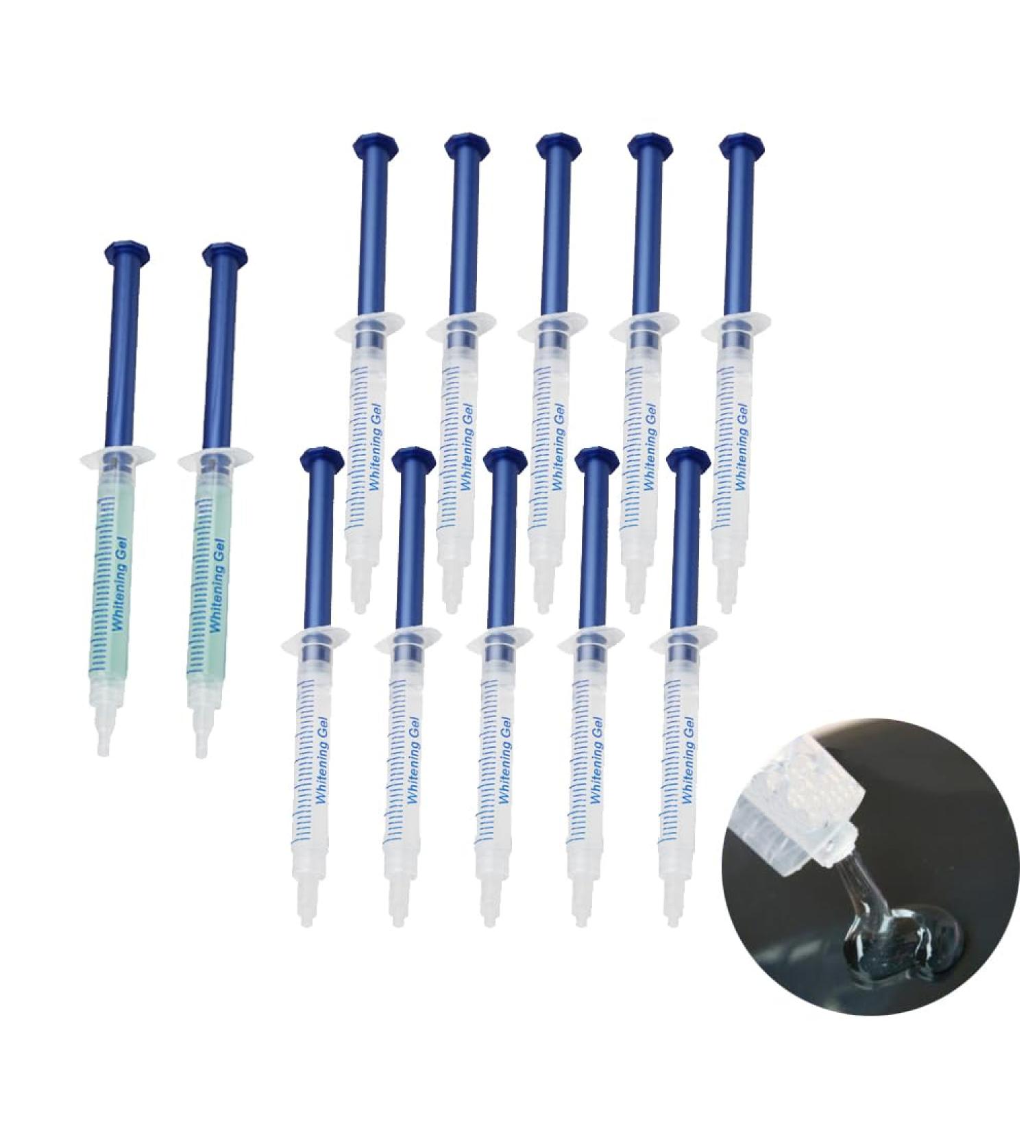 Pevor 12pcs Teeth Whitening Gel Kit -10Pcs Teeth Whitening Gel Refills 35% Carbamide Peroxide Bleaching Gel with 2Pcs Desensitization Gel Works with LED Teeth Whitening Light and Trays (12 X 3ML) - Buy Online on GoSupps.com