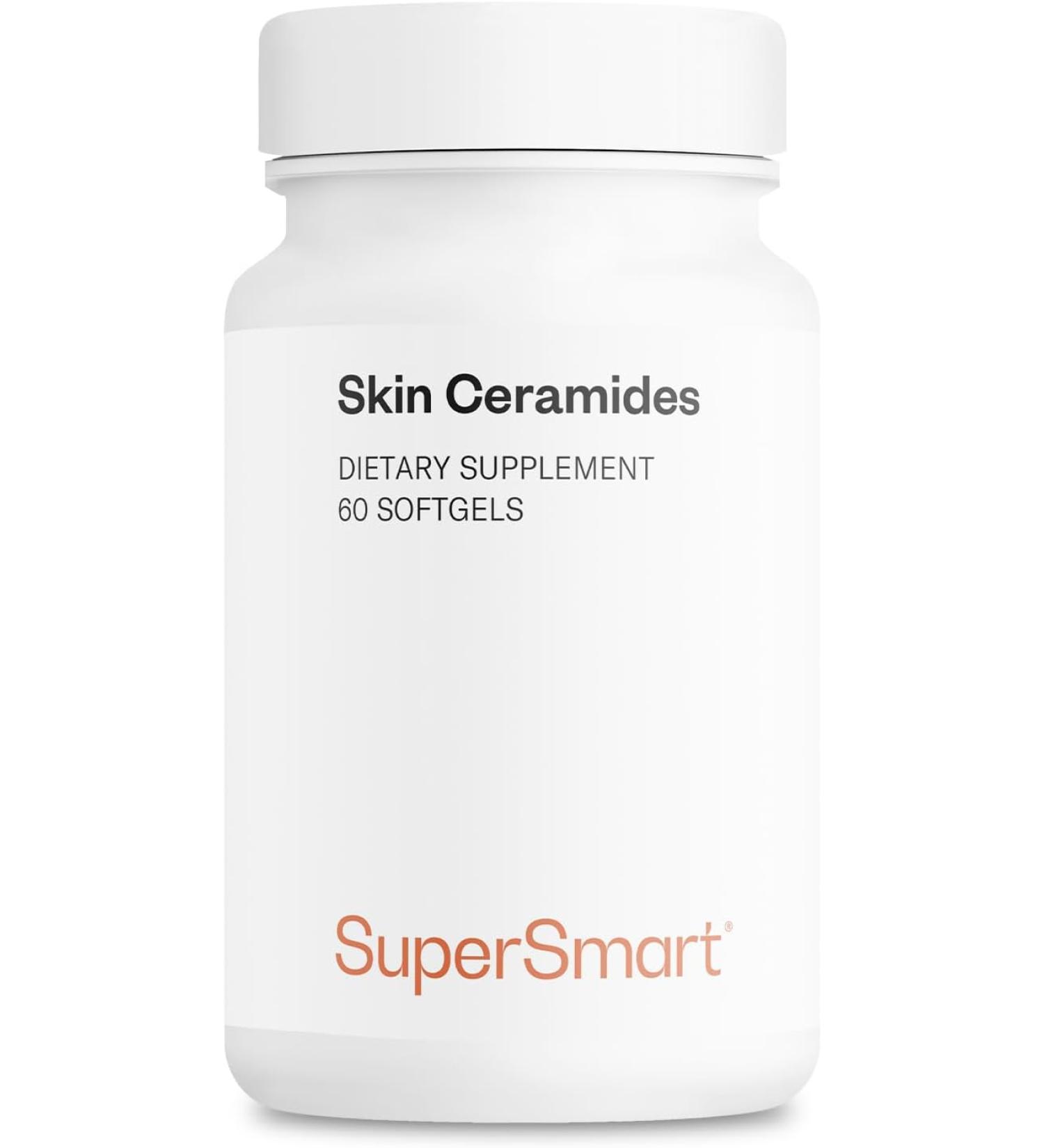 Supersmart Skin Ceramides with Zinc - Hydration & Protection Supplement - 60 Softgels - Buy Online on GoSupps.com