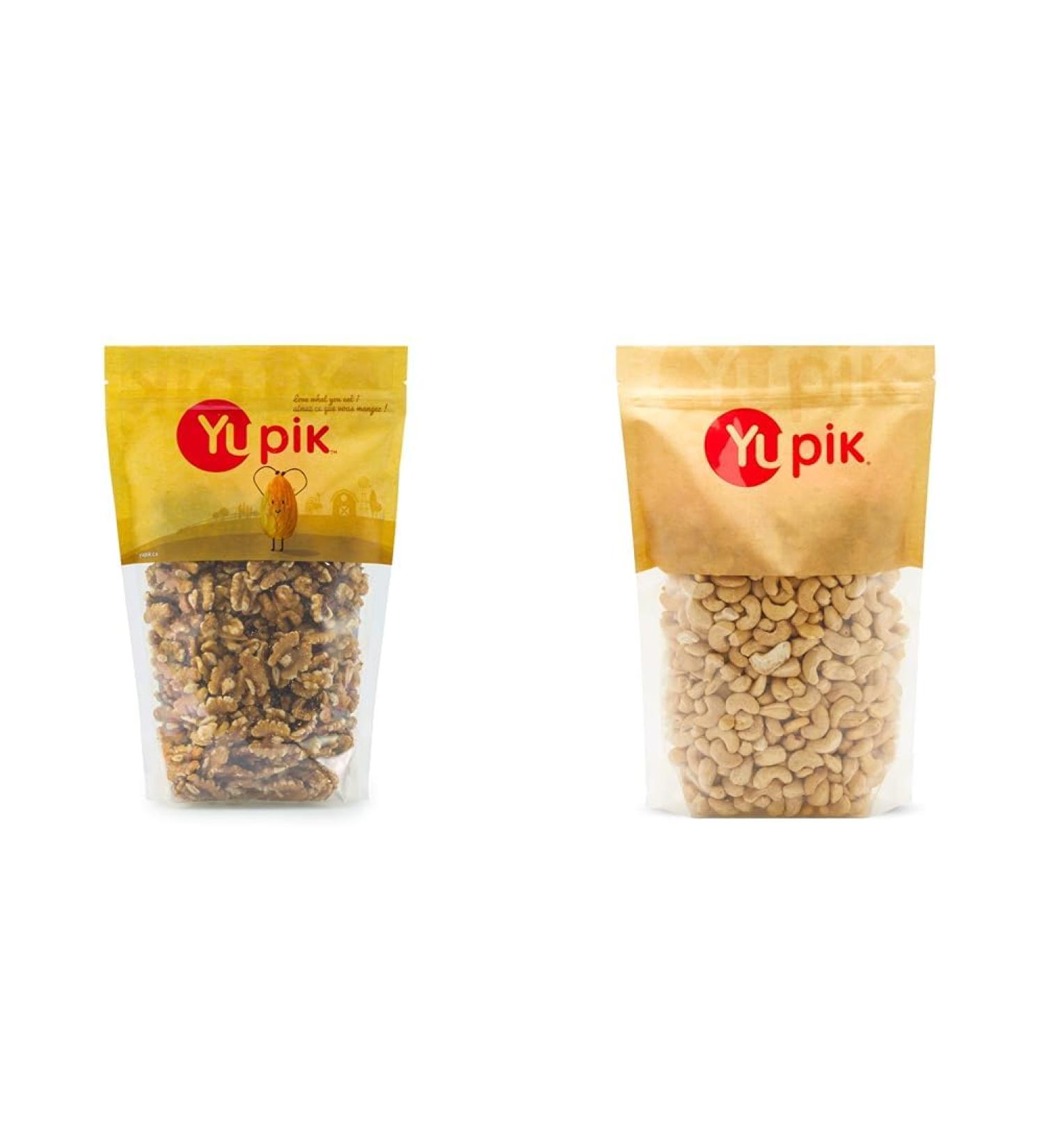 Yupik California Walnut in Halves Nuts 1Kg & Raw Cashews Large Unsalted Nuts 1Kg 1 kg (Pack of 1) Walnut + Raw Cashews - Buy Online on GoSupps.com