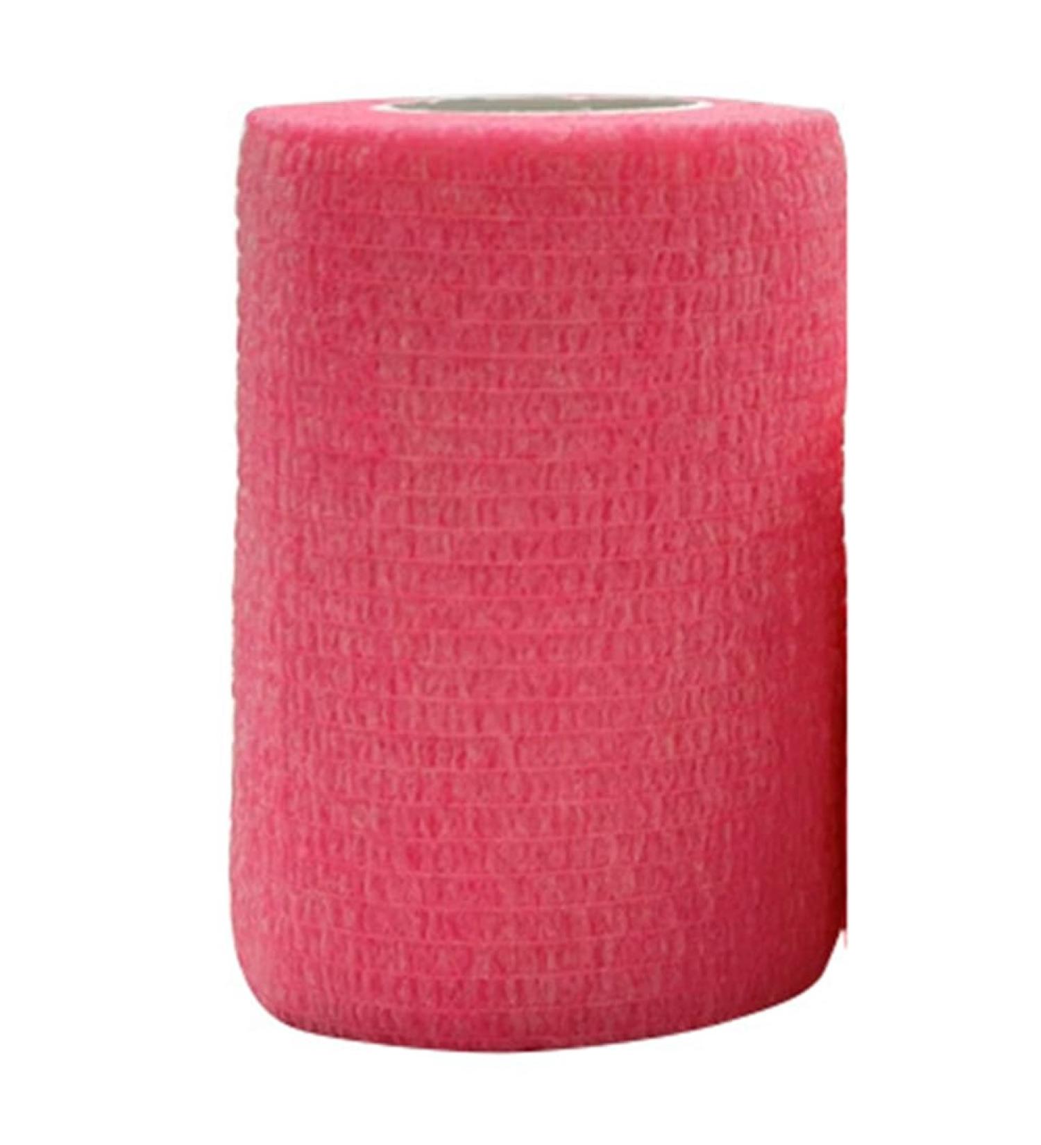 Dewedrt Pink Sport Self Adhesive Elastic Bandage Wrap Tape for Knee Support Pads Finger Ankle Palm - Buy Online on GoSupps.com