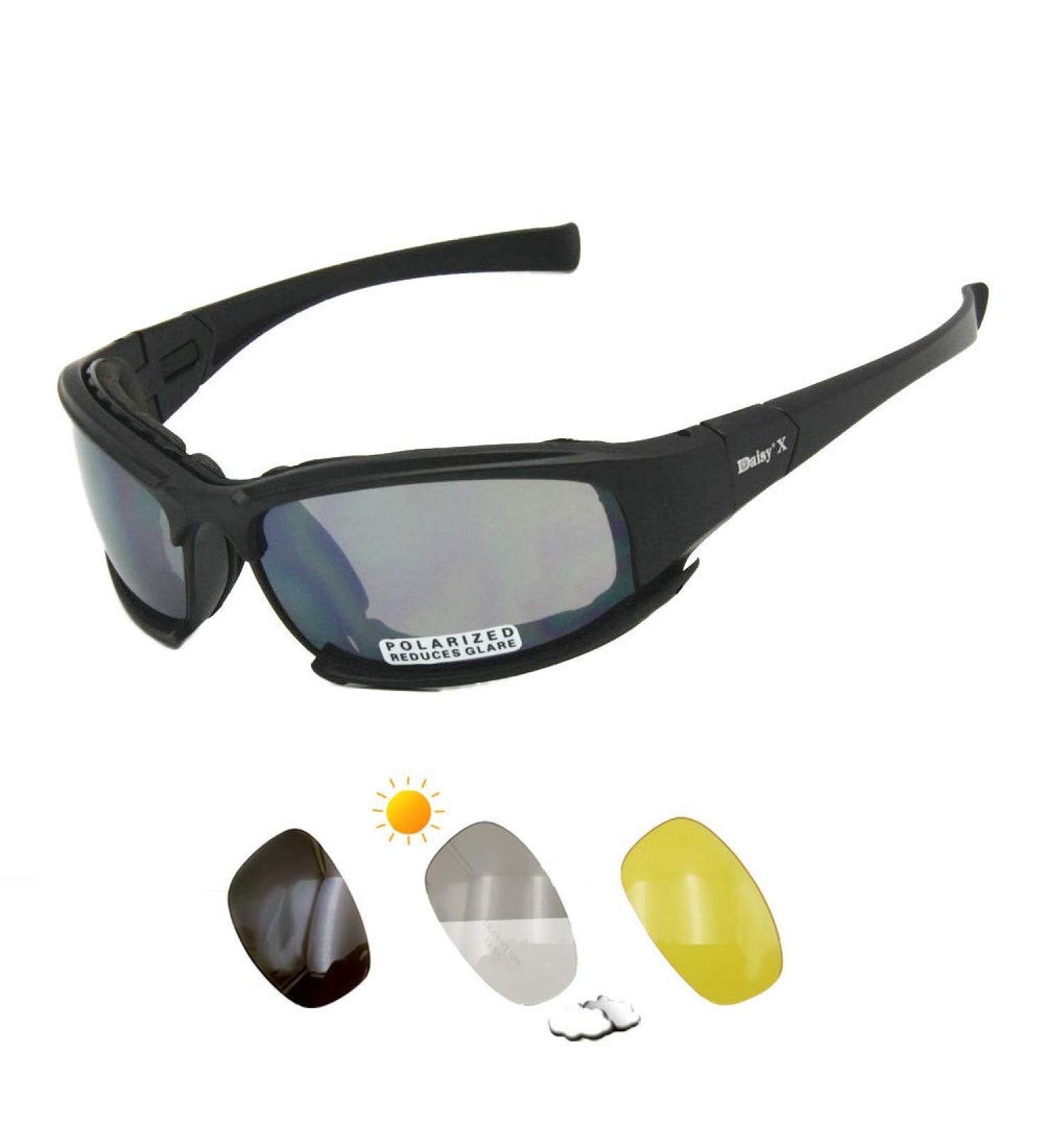 Buy Trymway Tactical Eyewear 4LS - Men's Military X7 Polarized Sunglasses | Bulletproof Airsoft Glasses | Smoke Lenses for Motorcycle & Bicycle - International Shipping Available - Buy Online on GoSupps.com