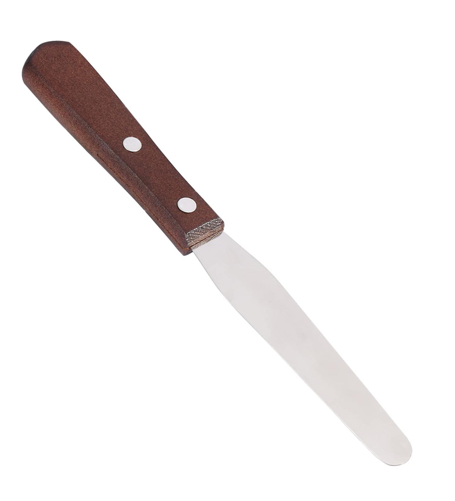 Stainless Steel Spatula with Wooden Handle for Effortless Hair Removal | Cartridge Wax Tool - Buy Online on GoSupps.com