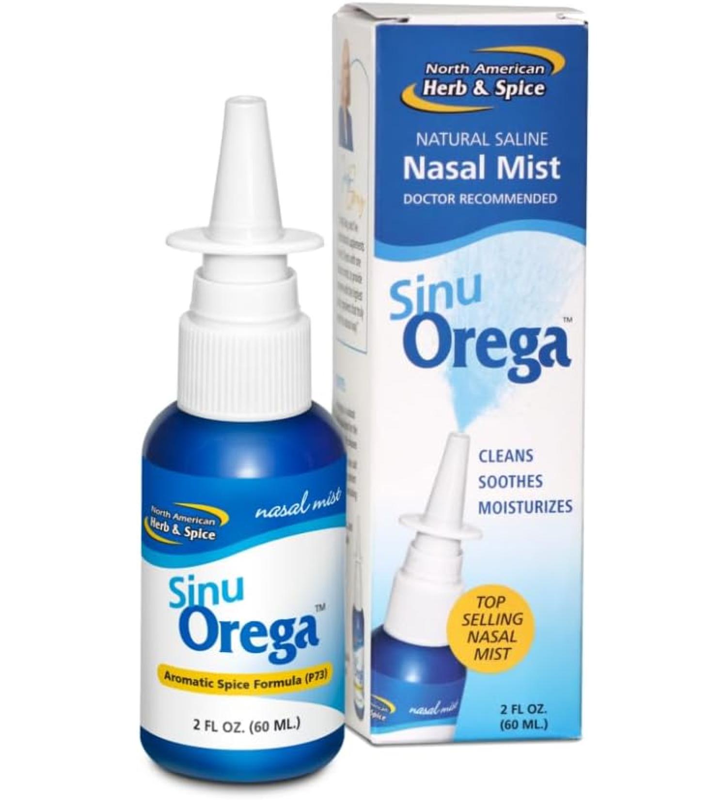 North American Herb & Spice SinuOrega - 2 fl oz (Pack of 2) All-Natural Nasal Spray with Oregano Oil & Sage for Healthy Sinus Support - Non-GMO - Buy Online on GoSupps.com