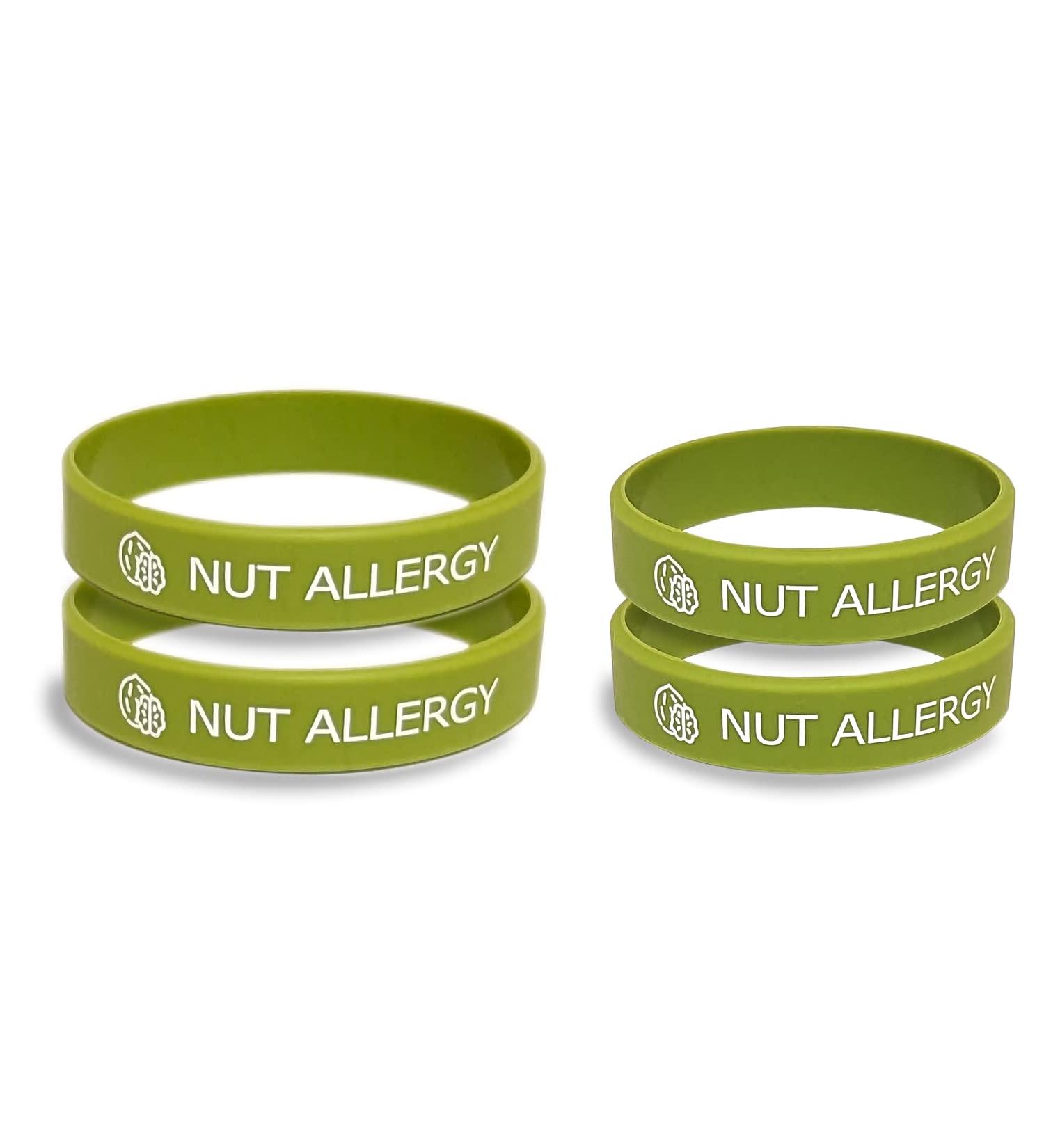 Nut Allergy Bracelet | Medical Silicone Wristband | Nut Allergy Awareness | Green Gift for Son Daughter Parents & Grandparents | Medium & Small Sizes - Buy Online on GoSupps.com