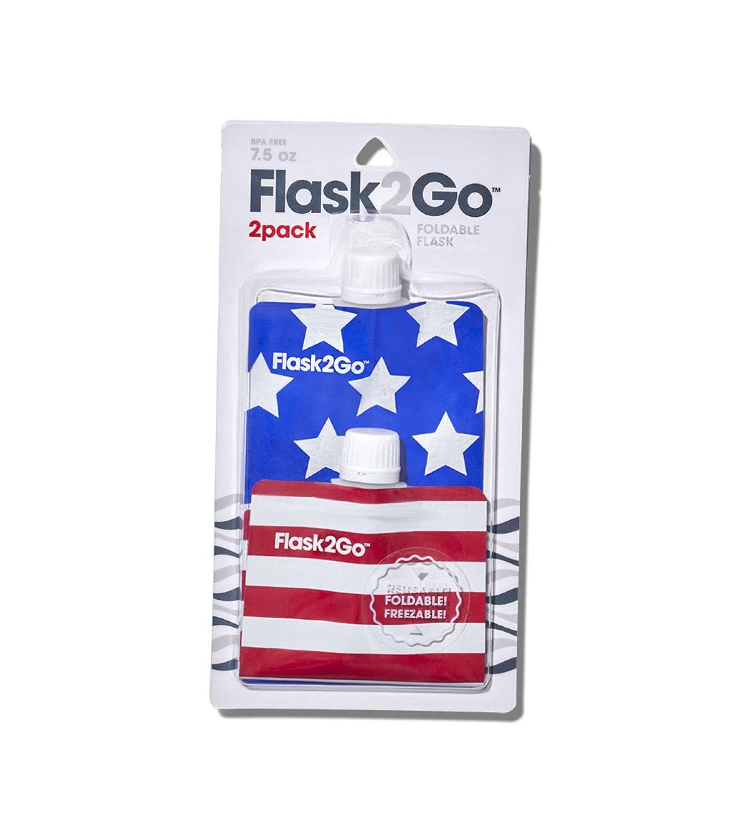 Flask2Go: Foldable Flexible Flask for Tailgating, Camping, and Concerts - USA - Buy Online on GoSupps.com