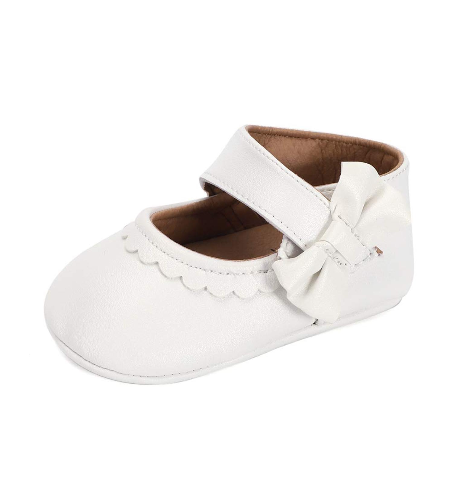 LACOFIA Baby Girls Ballerina Mary Jane Princess Shoes | Anti-Slip Prewalkers 6-12 Months | White - Buy Online on GoSupps.com