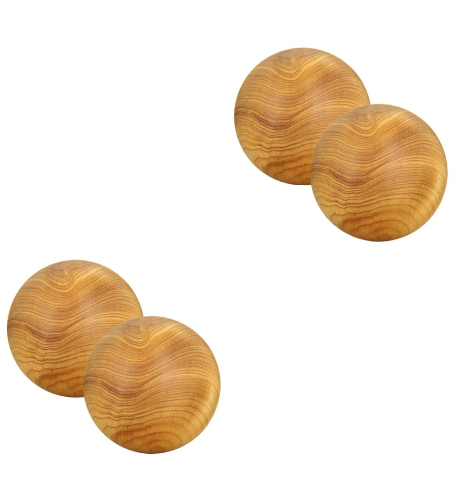 Ultechnovo 4-Piece Wooden Massage Ball Set - Thai Massage Device for Seniors - Perfect for Therapy and Exercise - Buy Online on GoSupps.com