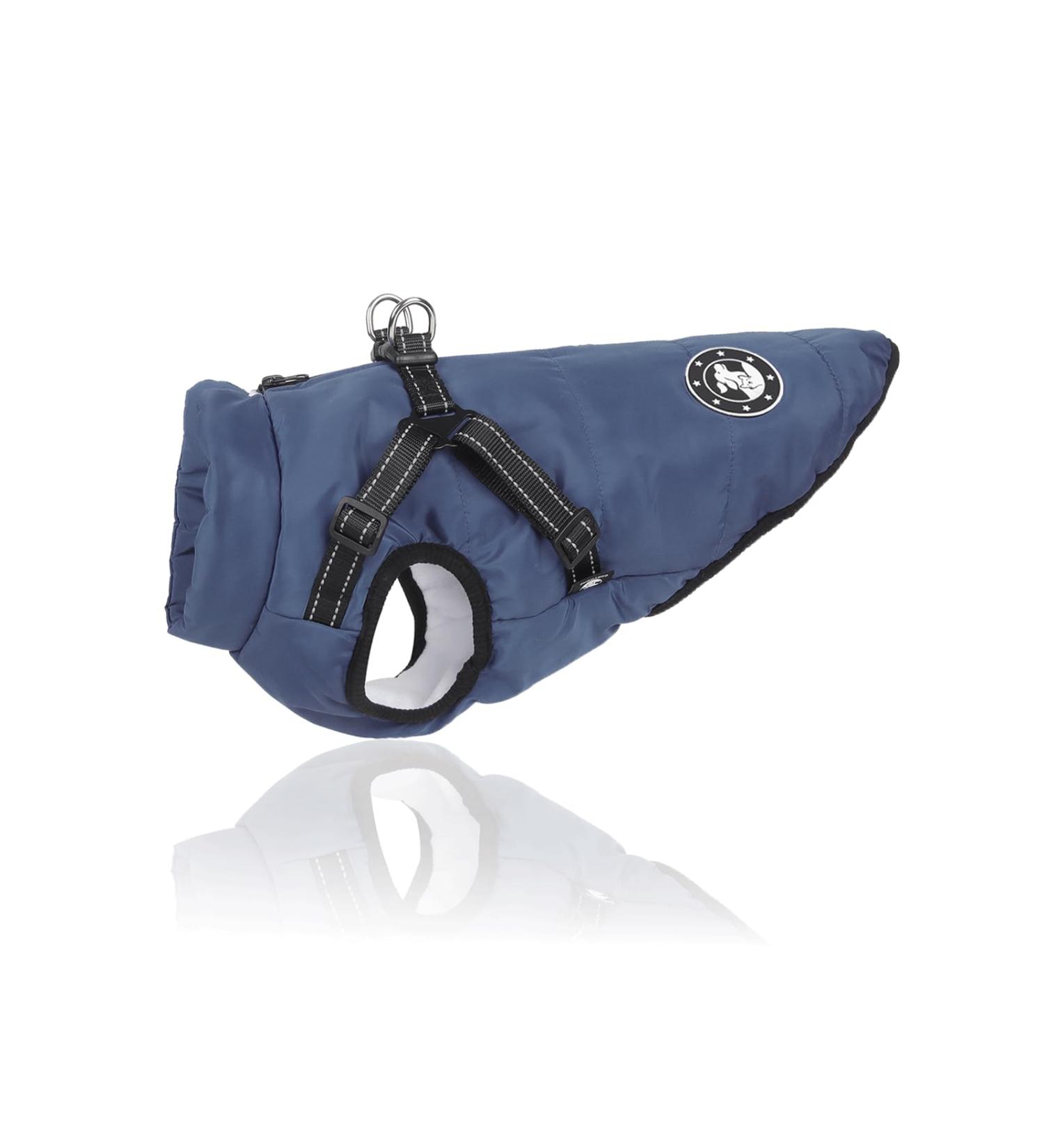 Luowan Waterproof Dog Coat for French Bulldogs - Warm Vest & Dog Jacket for Small Dogs | Available in Various Sizes (S Blue) - Buy Online on GoSupps.com