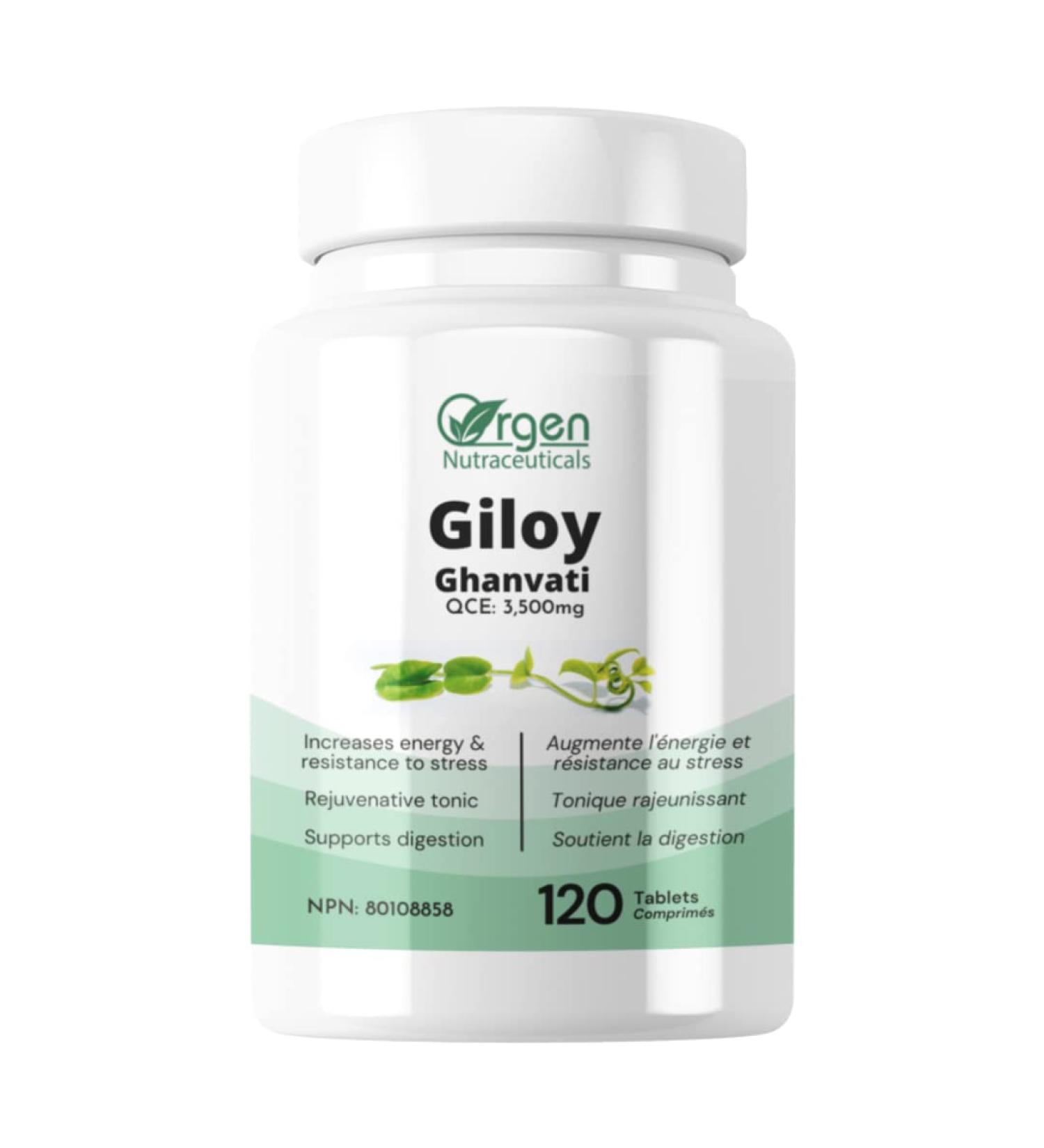 Giloy Ghanvati 120ct 500mg tablets for Immune Health Stress Resistance Rejuvenative Tonic Digestive Health - Buy Online on GoSupps.com