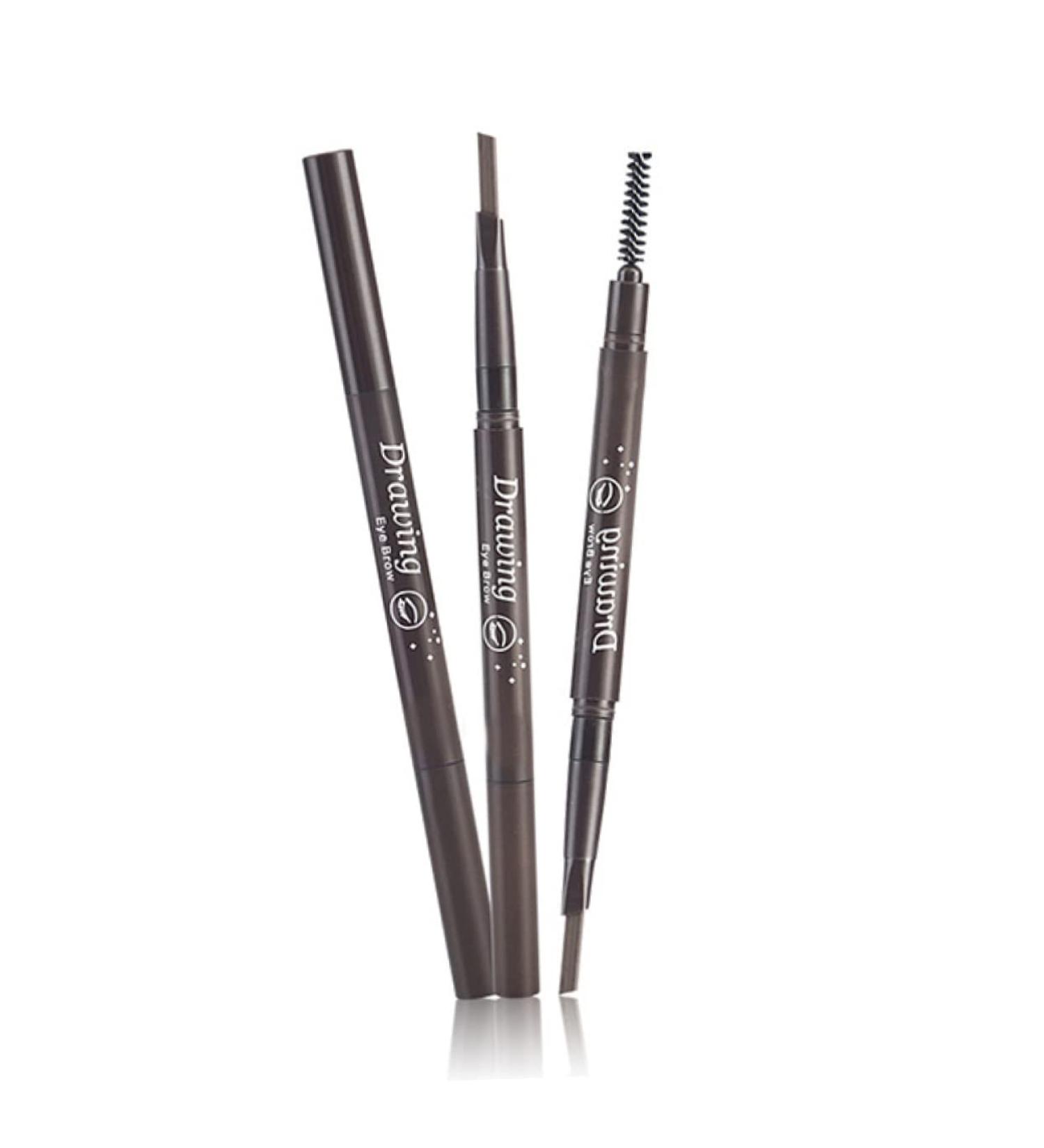 DOITOOL 2 1 Brow Pencil Eyebrow Pen Brow Brush Eyebrow Makeup To Rotate Refill Water Proof - Buy Online on GoSupps.com