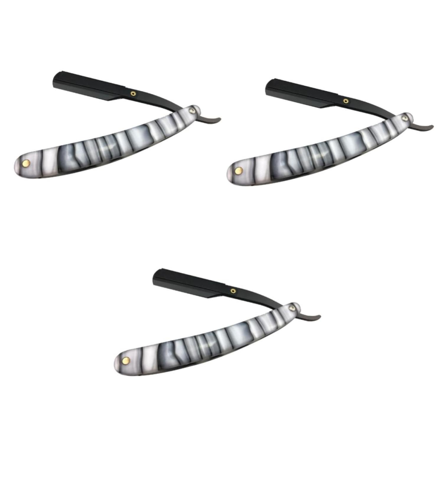 Minkissy 6 Pcs Metal Straight Razor Set for Men - Professional Hairdresser Razors for Smooth Shaving - Buy Online on GoSupps.com