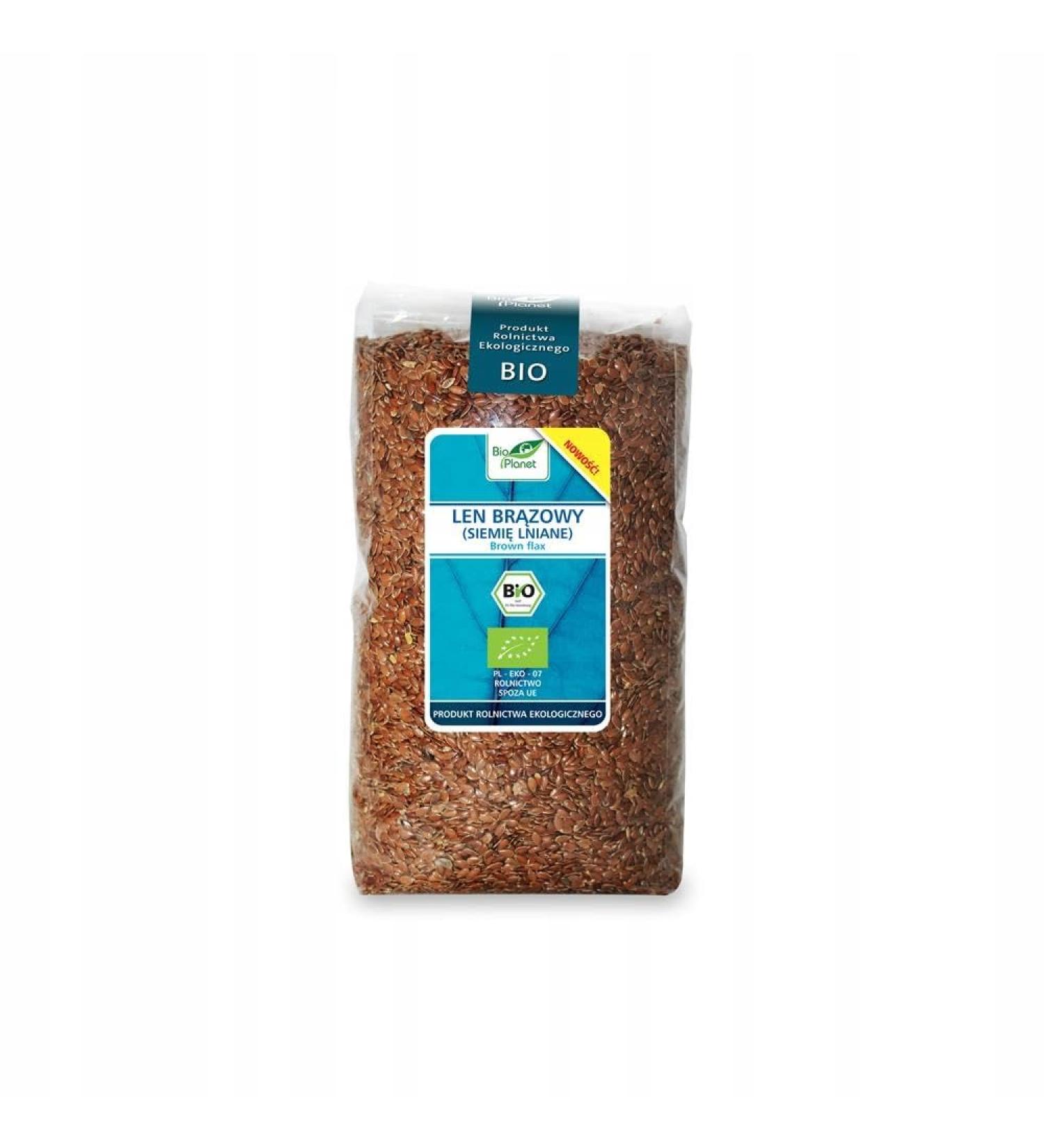  BIO PLANET Organic flaxseed (brown flax) 1 kg - BIO PLANET - Buy Online on GoSupps.com