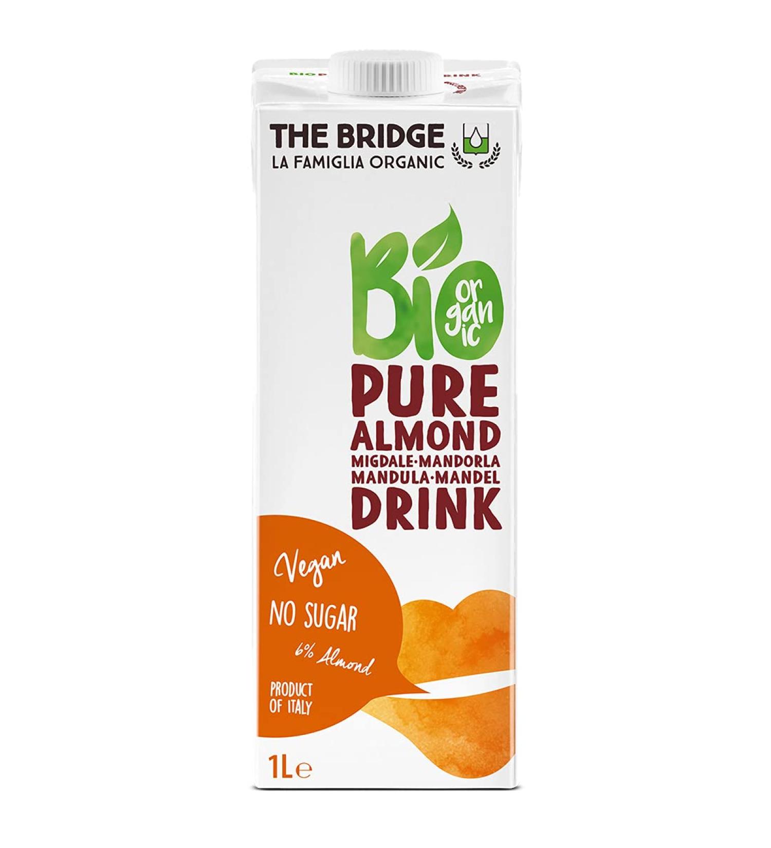Almond drink 6% sugar free, gluten free 1l EKO The Bridge