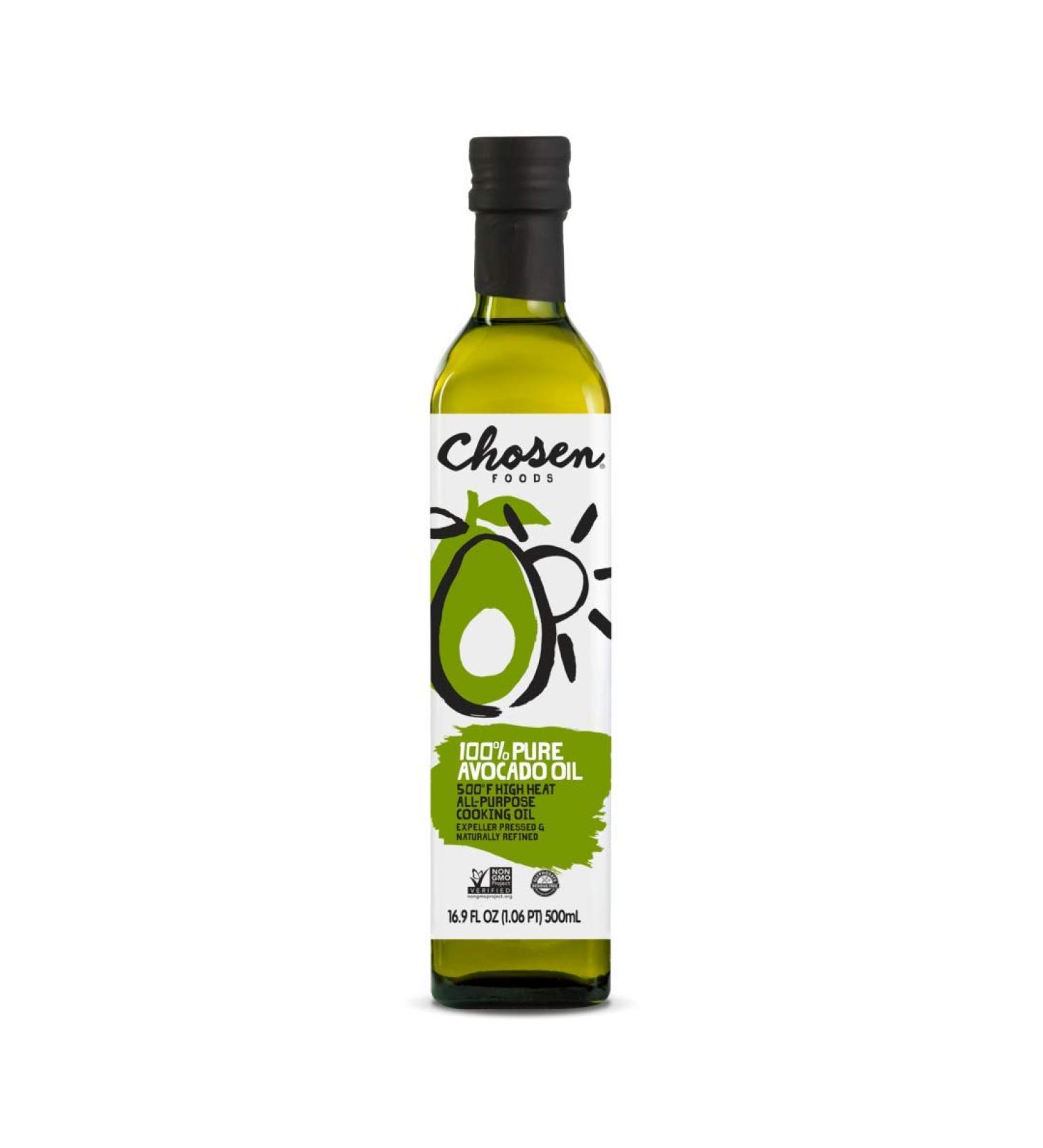 Chosen Foods 100% Pure Avocado Oil - 16.9 fl oz (500 ml) - Healthy Cooking & Salad Dressing - Buy Online on GoSupps.com