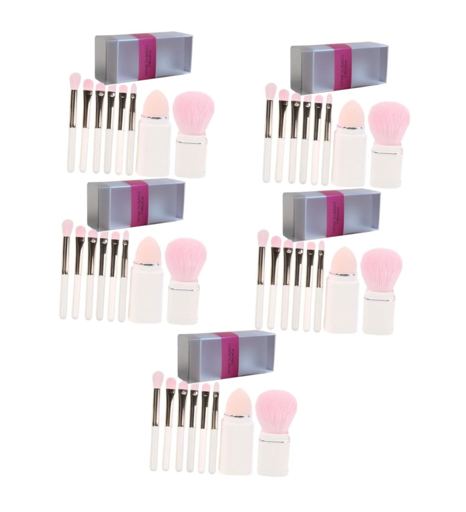 Balacoo 5 Sets Makeup Brush Kit - Women's Eyebrow & Blending Brushes - Travel-Friendly Cosmetic Tools - High-Quality Artificial Fiber - Buy Online on GoSupps.com