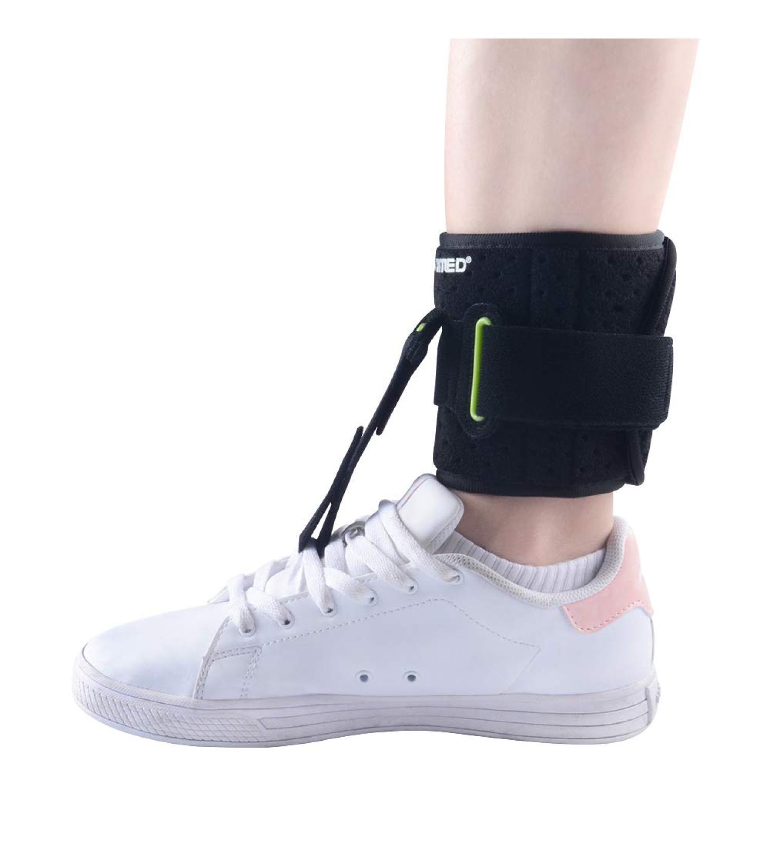 KONMED Adjustable Drop Foot Support AFO Brace Strap | Poliomyelitis & Stroke Relief | Universal Size - Buy Online on GoSupps.com