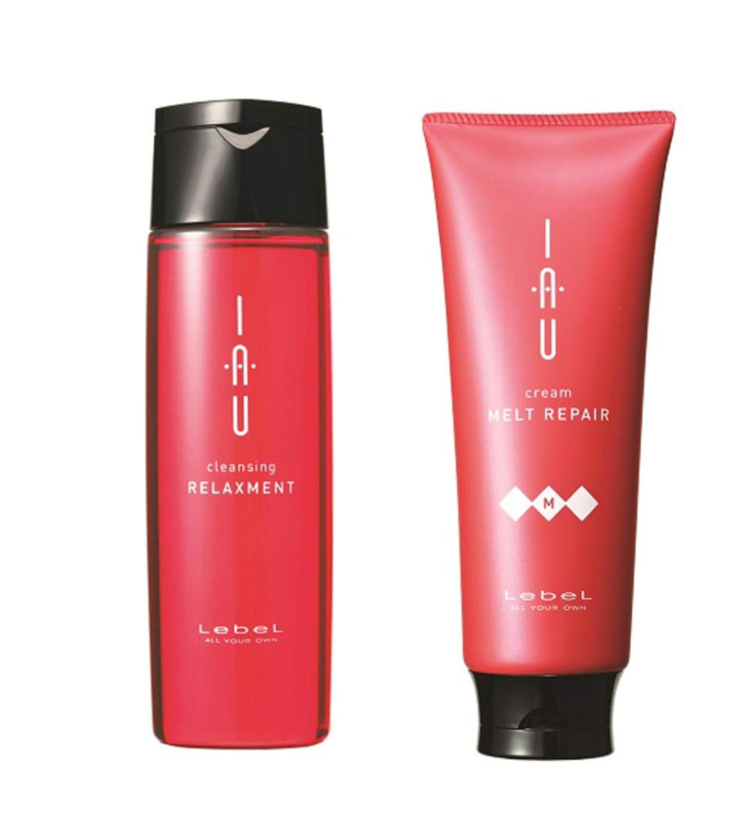 Lebel IAU Cleansing Relaxment Shampoo & Melt Repair Treatment Set - 200ml | International Shipping Available - Buy Online on GoSupps.com