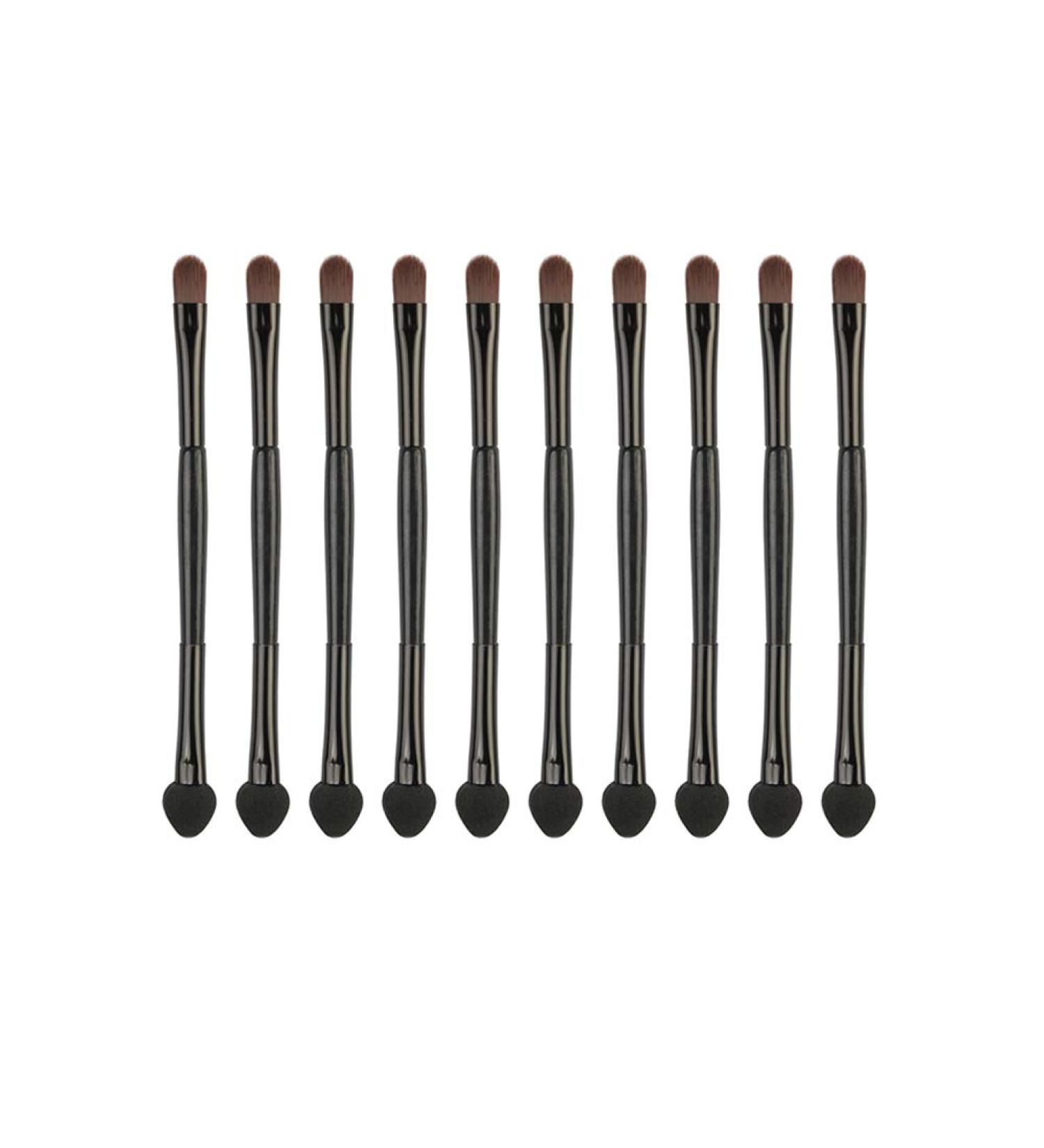 10 Professional Dual-Sided Eyeshadow Brushes & Sponge Applicators for Women - Perfect Cosmetic Tools for Flawless Makeup - Buy Online on GoSupps.com