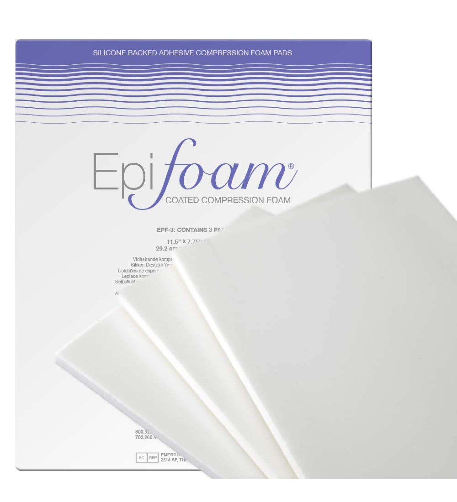 Epifoam 7.75 x 11.5 x .5 in Silicone Backed Compression Foam Pads - 3 Sheets by Biodermis - Buy Online on GoSupps.com