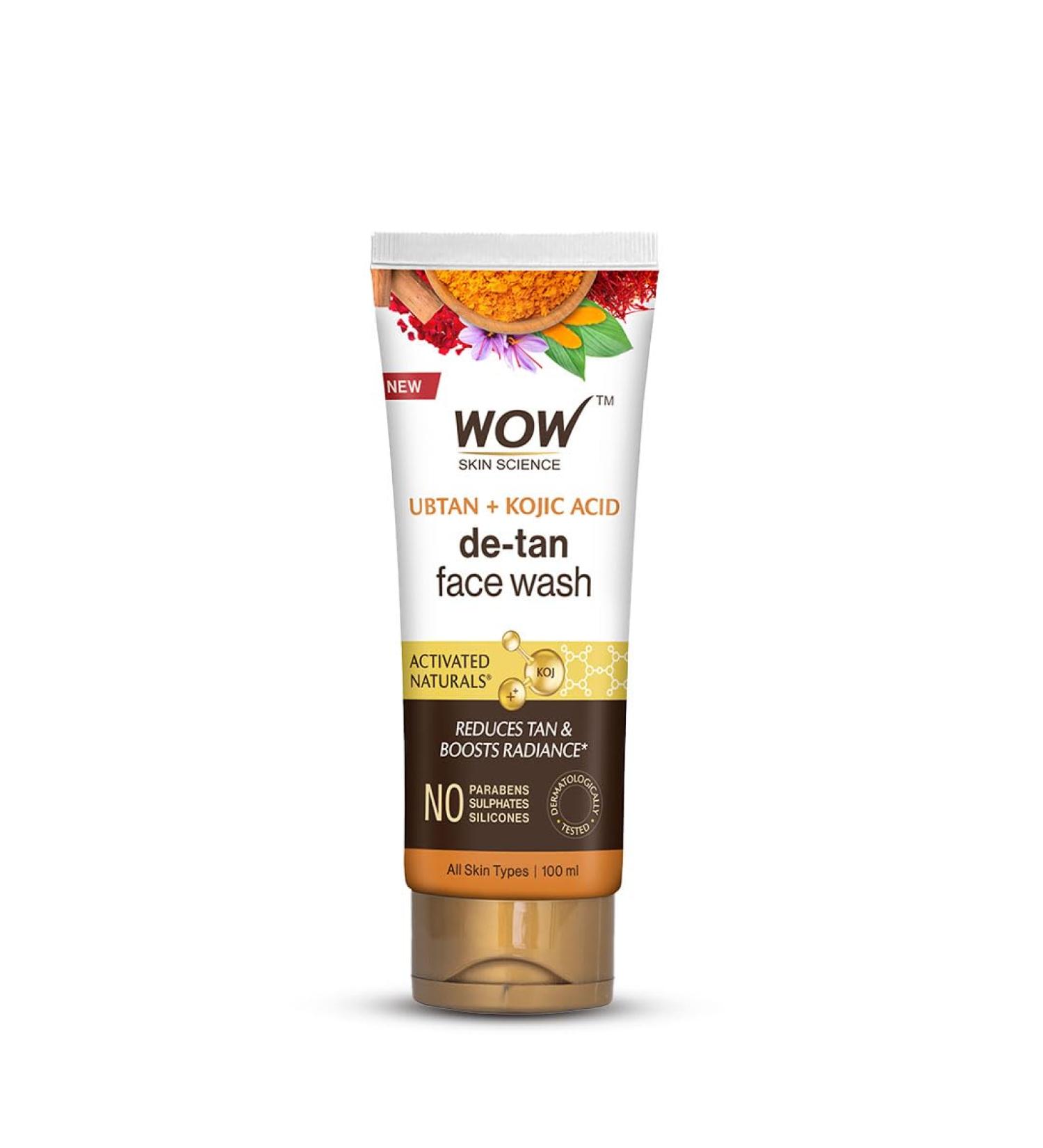 Buy WOW Skin Science Ubtan Face Wash - Chickpea Flour Turmeric & Saffron - No Sulphates or Parabens - 100 mL - International Shipping Available - Buy Online on GoSupps.com