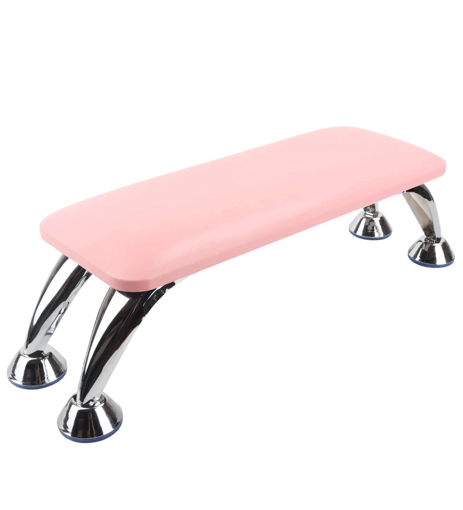 Detachable Pink Microfiber Leather Arm Rest Pillow for Nails - Nail Tech Hand Rest Cushion - Buy Online on GoSupps.com