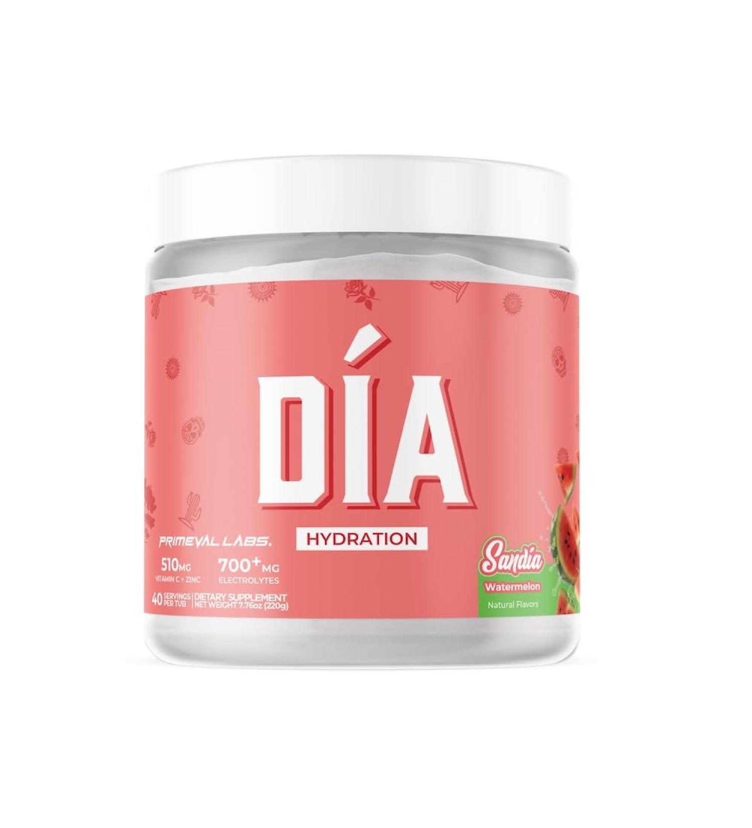 DIA Hydration Electrolyte + Immunity Powdered Drink Mix | Latino Aguas Frescas Flavors | Vitamin C Zinc & Taurine | Low Sugar 1 gram per serving | Daily Hydration Drink Mix | 40 Servings | Sandia Sandia Watermelon 40 Serv  - Buy Online on GoSupps.com