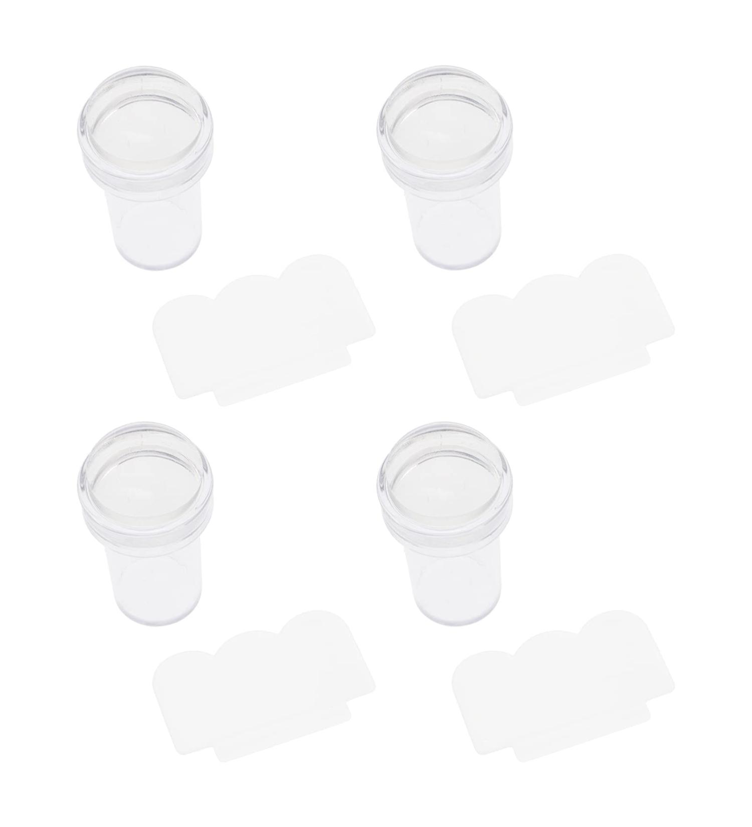 Osaladi 4-Piece Nail Stamp Tool Set - Clear Silicone Stamps & Image Plates for Creative Nail Art - Perfect for Kids & Professionals - Buy Online on GoSupps.com