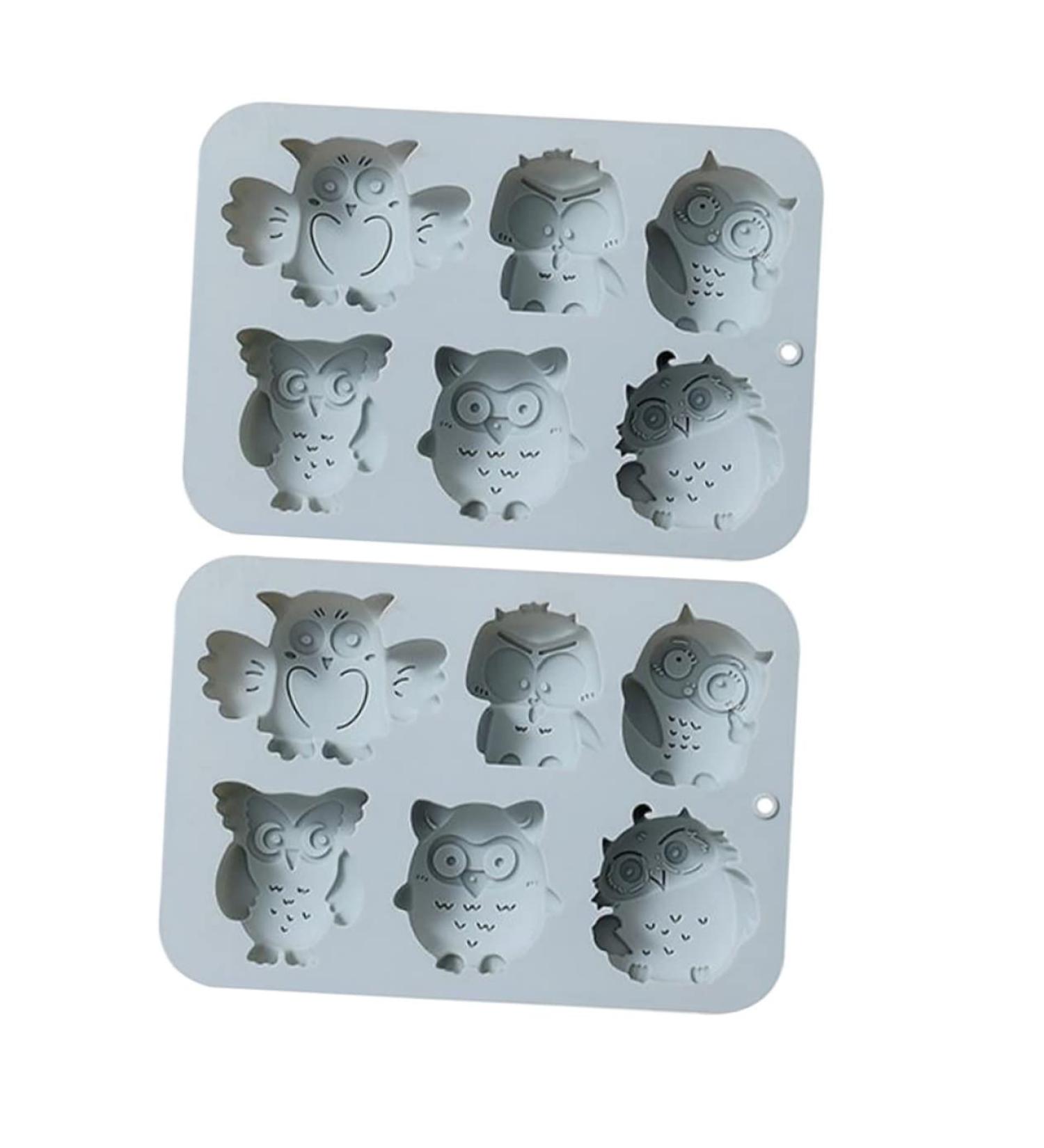 Ciieeo 2 Pcs Baking Cake Mold Candy Gummy Ice Cube Molds 3D Gummies Ice Cube Silicone Molds Cake Baking Mold Mini Cupcakes Crayon Mold Owl Baking Mold Silica Gel Chocolate Cake Machine 19.9x13.8cm Blue - Buy Online on GoSupps.com