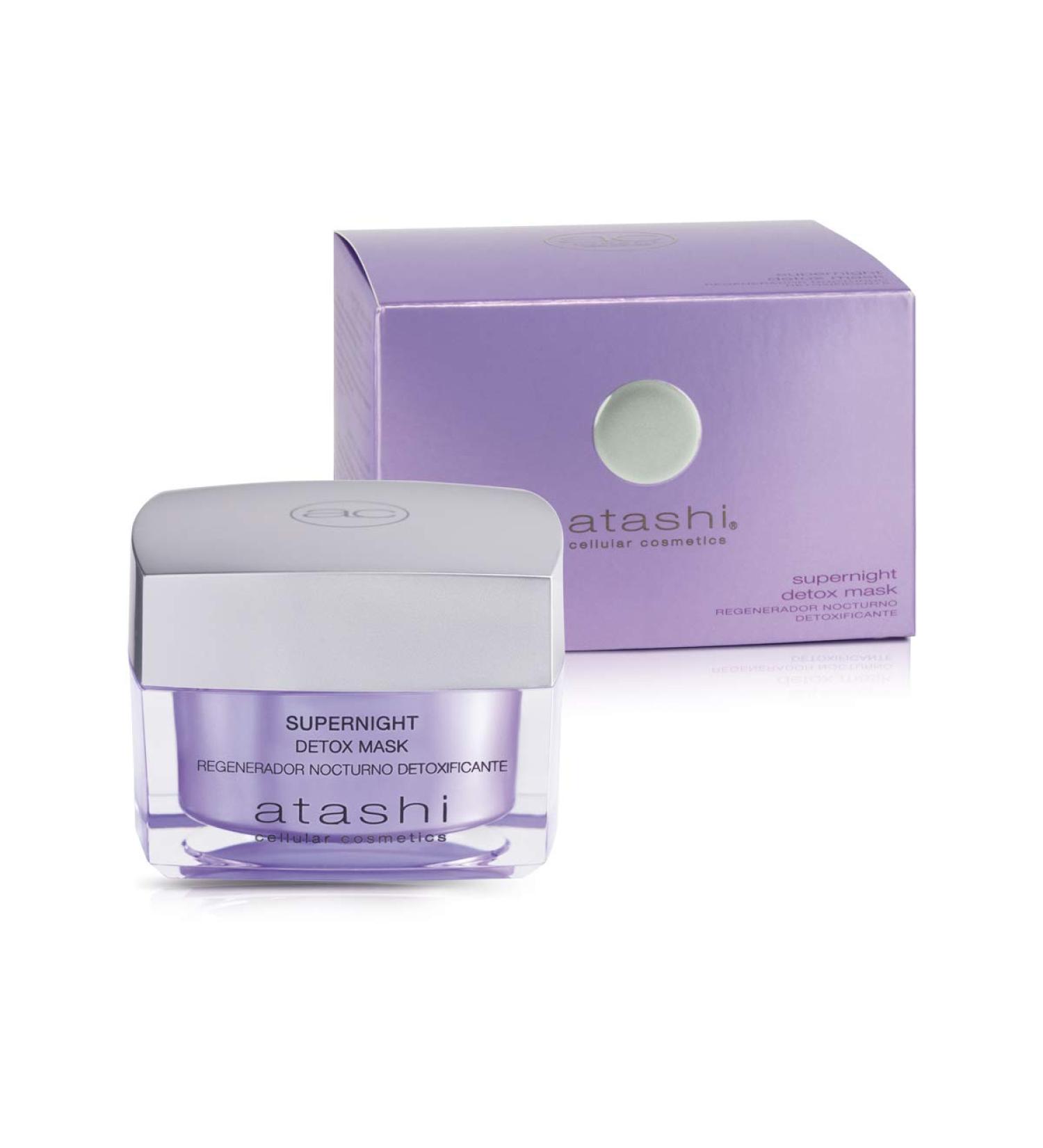 Atashi Supernight Detox Mask Purifies detoxifying and stressed skin hydrate Strengthens natural barrier Repairs and protects from blue light Hyaluronic acid Niacinamide 50ml - Buy Online on GoSupps.com
