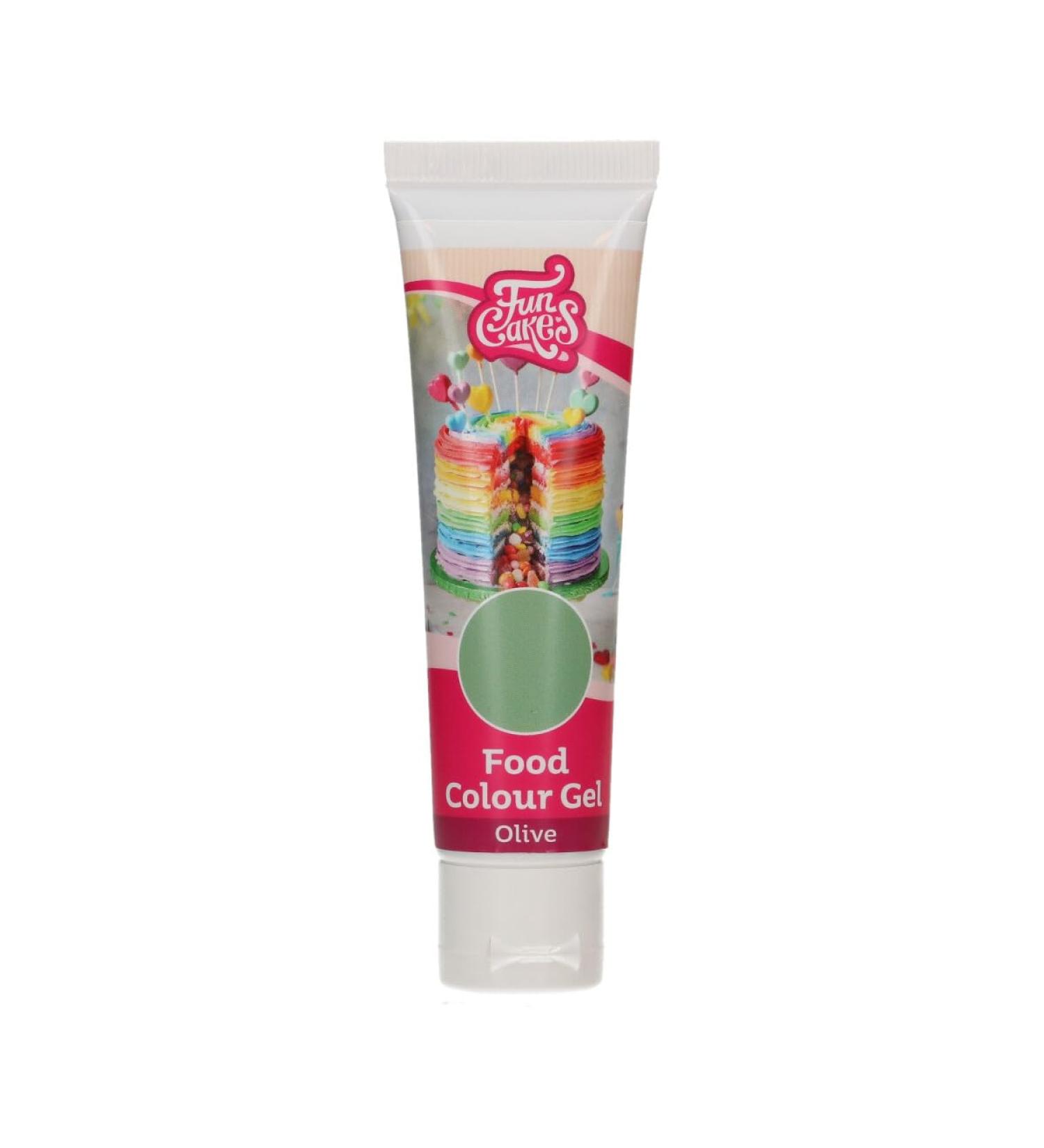 Funcakes Food Color Gel Olive - Highly Concentrated Gel for Dough Cream & Fondant | 30g Halal Food Coloring - Buy Online on GoSupps.com