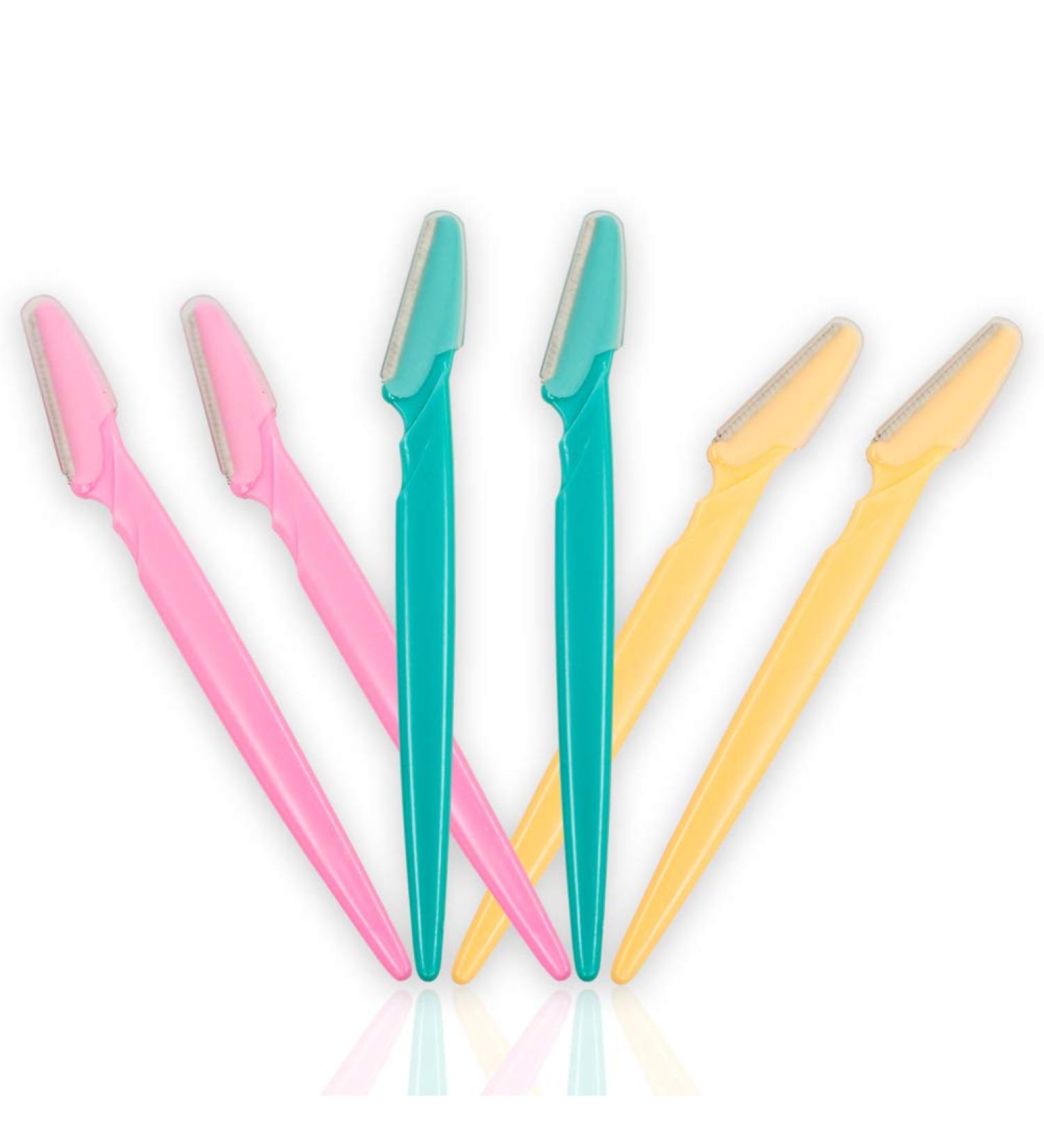 6 PCS Eyebrow Razor Facial Hair Remover Set - Makeup Tools Trimmer Shaver Kit - Buy Online on GoSupps.com