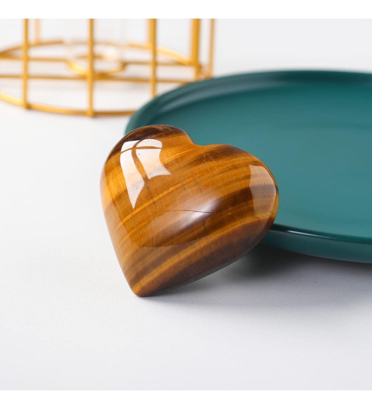 1pc Natural Yellow Tiger Eye Stone Crystal Crafts Heart Shaped Carved Stone Love Gemstone Decor Gift QINTINYIN Home Goods (Color : Tiger Eye Size : 5-6cm) 5-6cm Tiger Eye - Buy Online on GoSupps.com