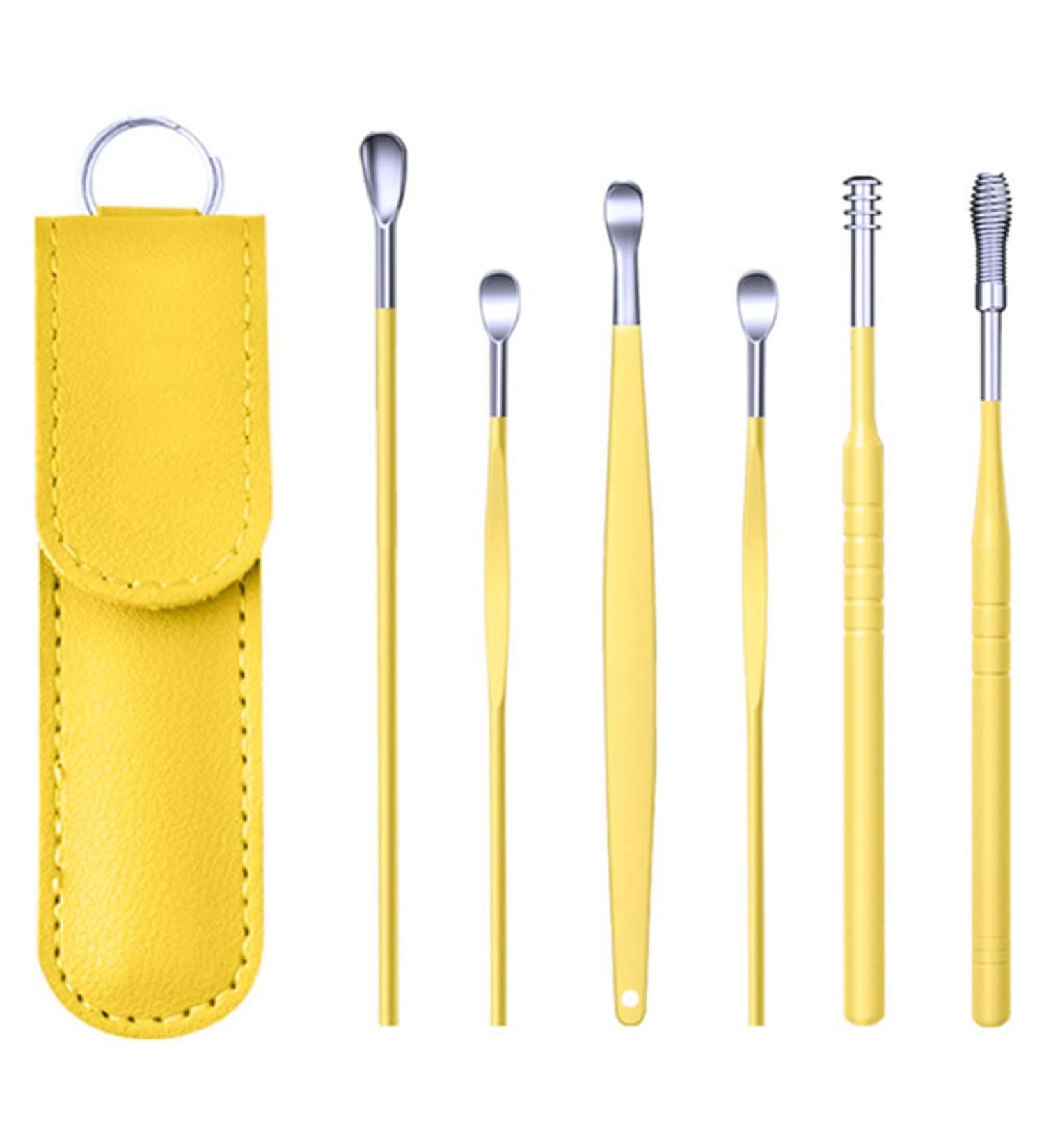 Ear Wax Removal Kit - Ear Pick & Curette Set with Leather Case - Buy Online on GoSupps.com