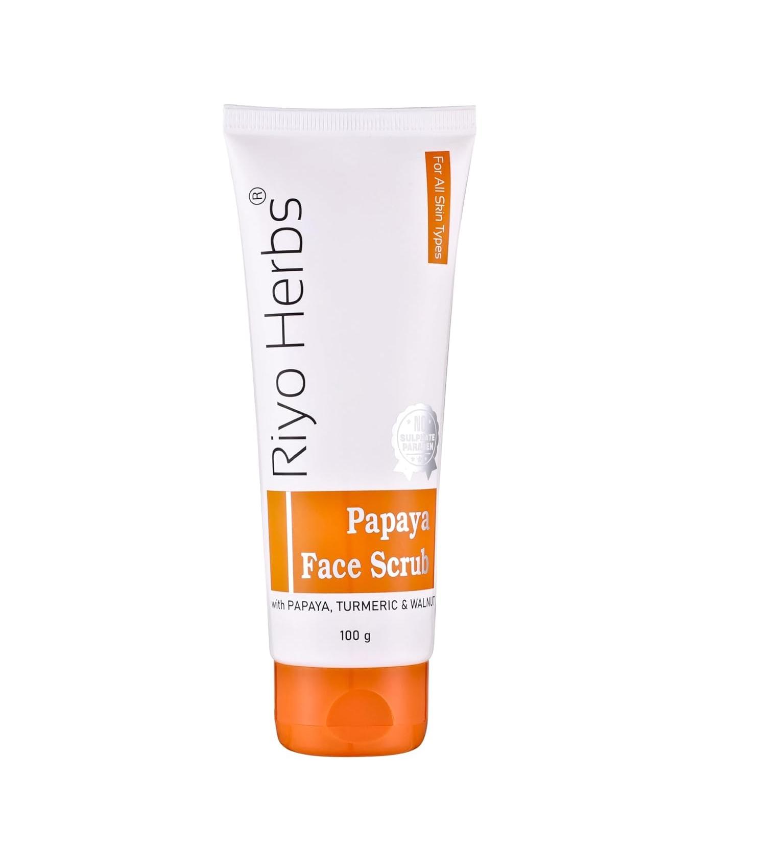 PRZX Papaya Face Scrub | Gentle Exfoliating Cleanser with Natural Papaya Extract 100g - Buy Online on GoSupps.com