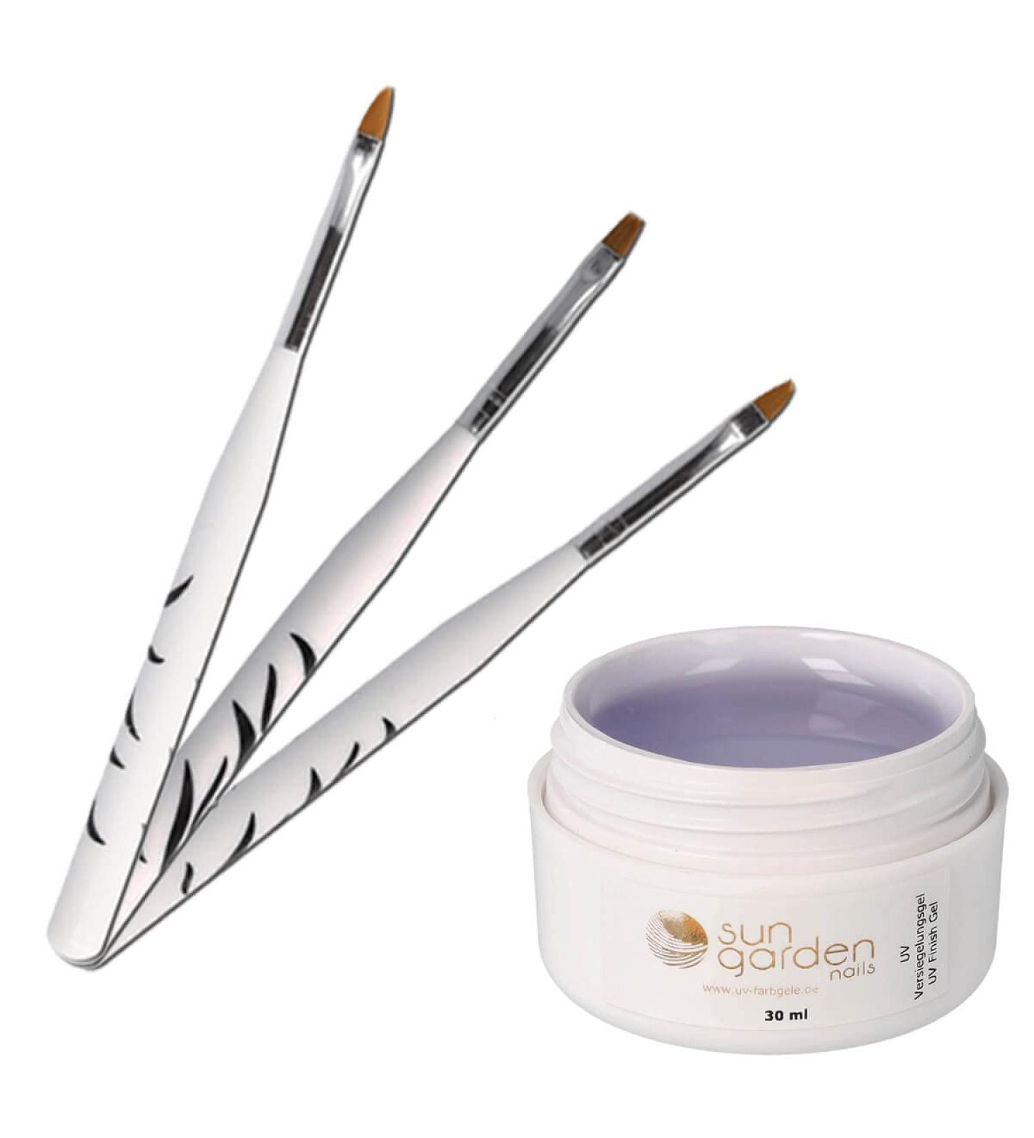 Sun Garden Nails UV Sealing Gel & Brush Set 30ml Professional Finish for Stunning Nails | International Shipping - Buy Online on GoSupps.com
