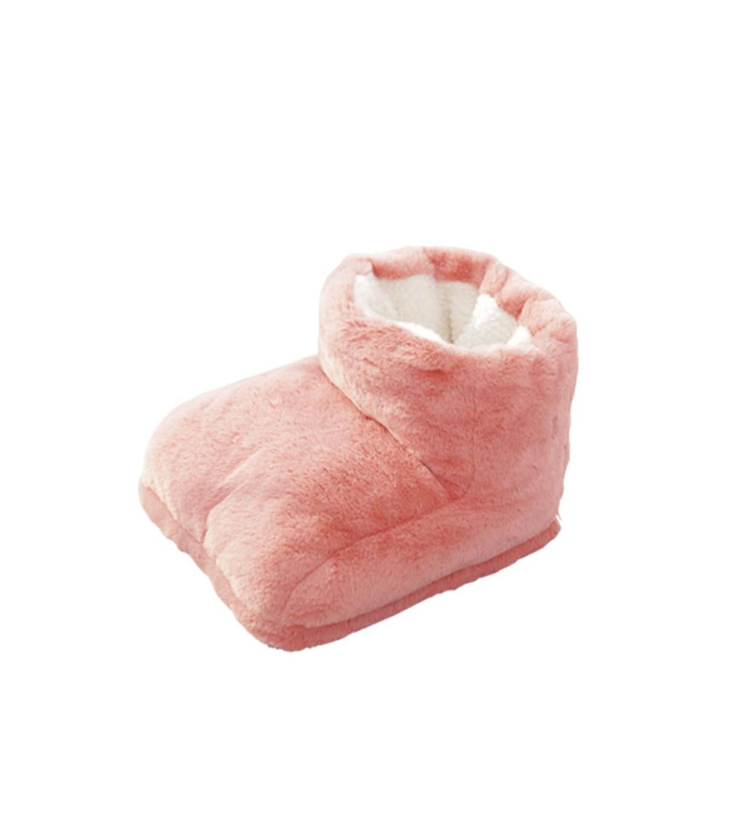 Callaron Foot Warmer Sack | USB Heating Plush Slippers | Cozy Foot Massage Device for Winter | Pink Size 1 - Buy Online on GoSupps.com