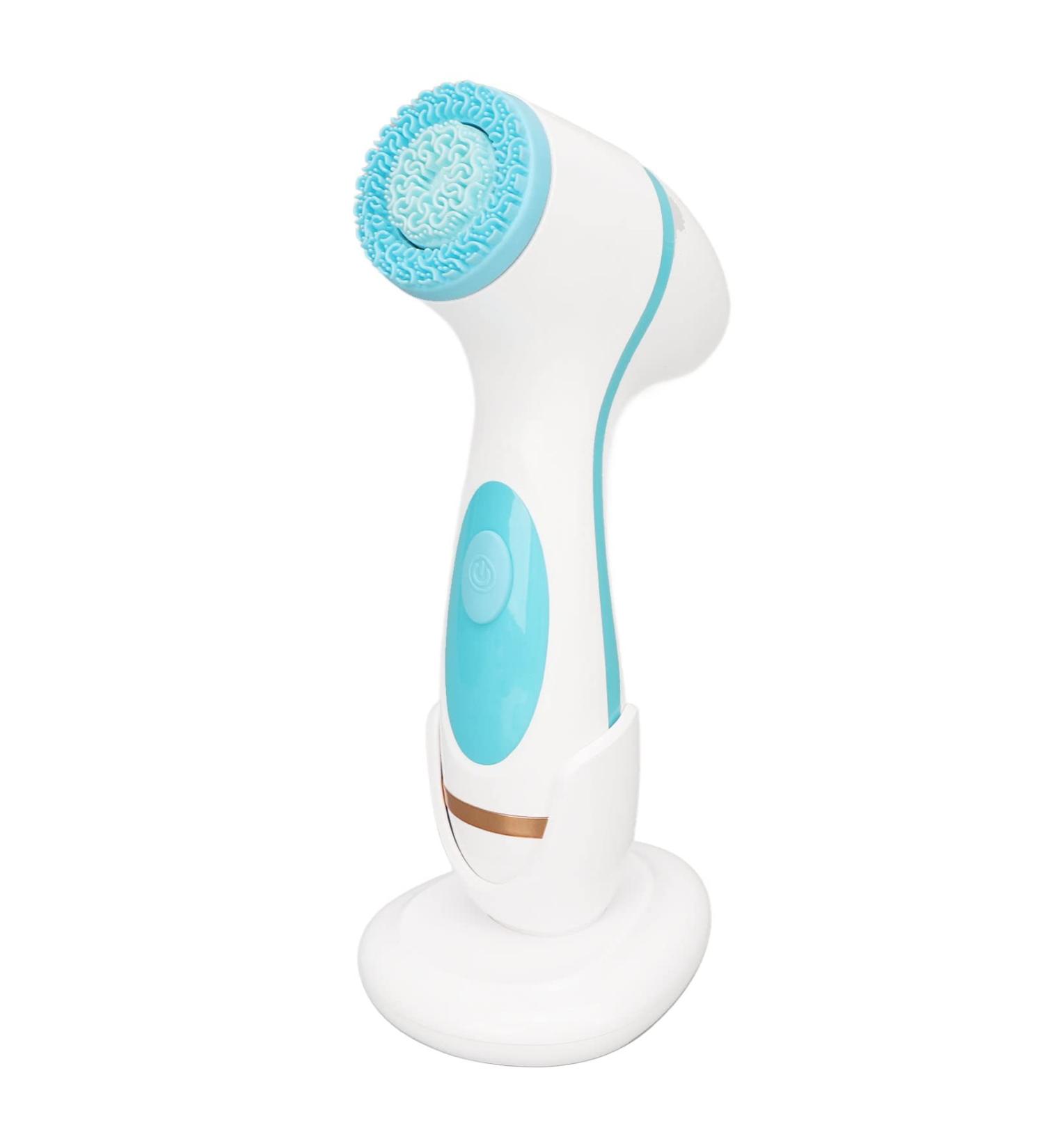 Facial Cleansing Brush Soft Silicone Brush Head Electric Face Scrubber with 3 Cleanser Heads 360 Degree Rotation Waterproof Face Brush Set for Deep Cleaning for Women & Men - Buy Online on GoSupps.com