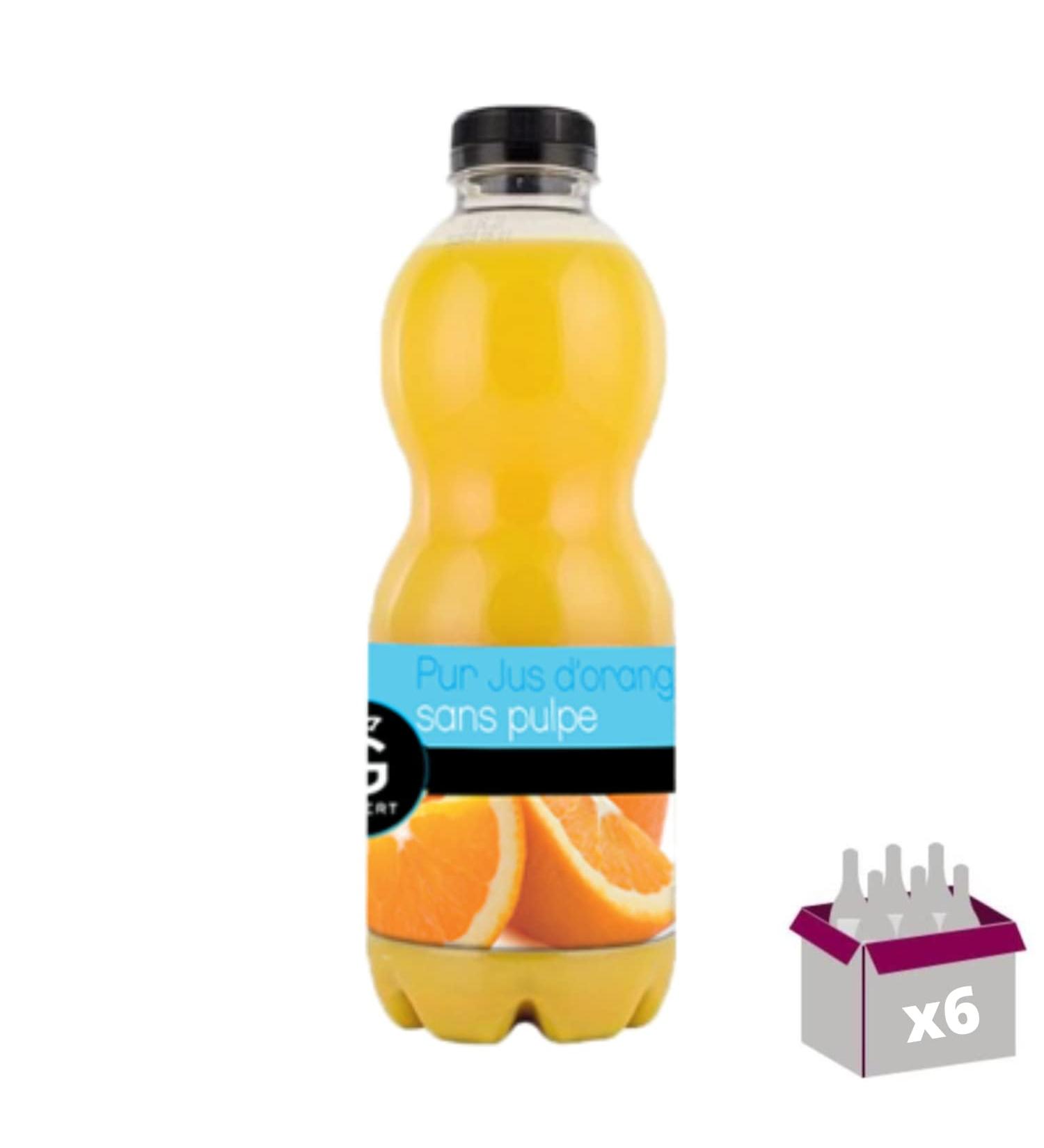 6x1L - Pure orange juice without rioba pulp