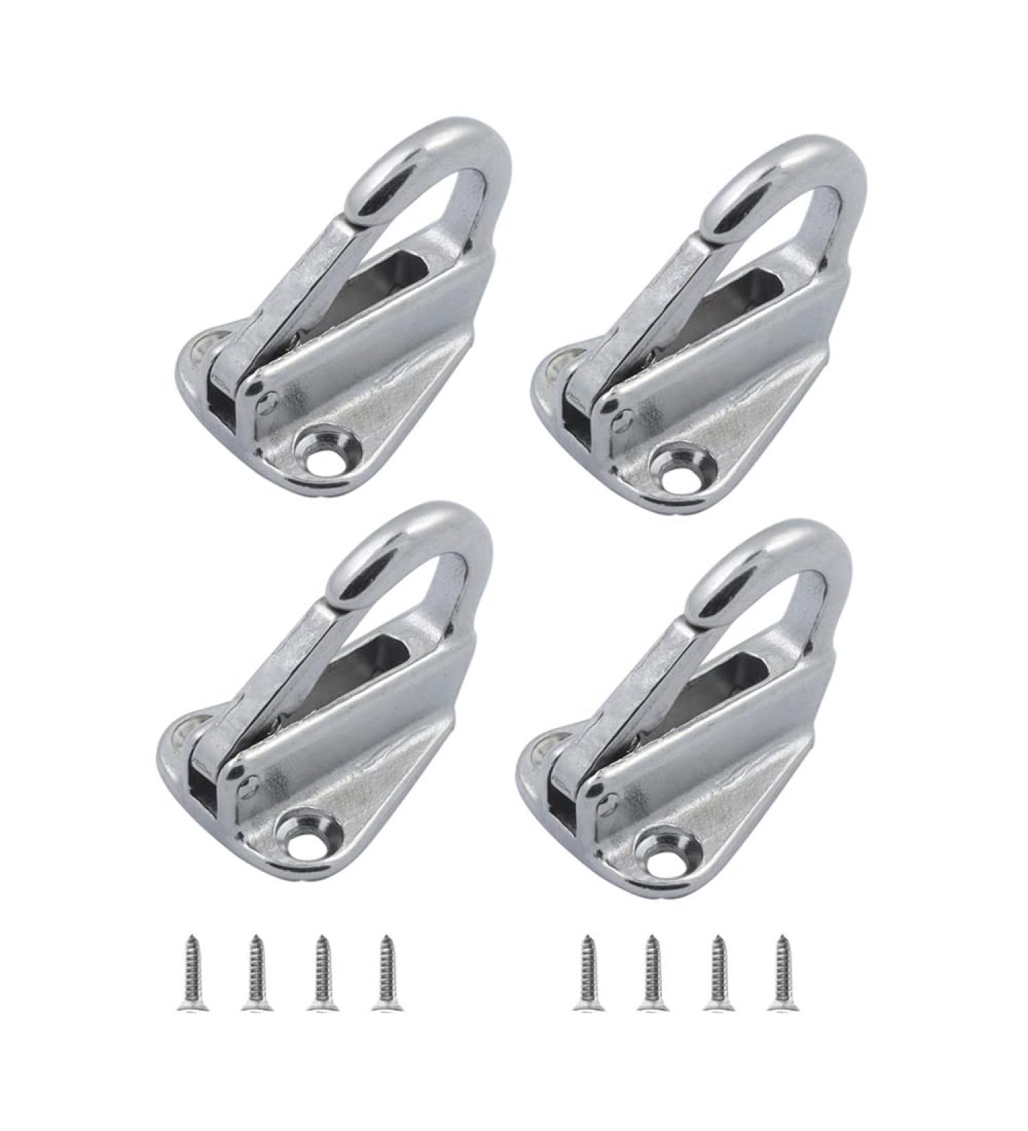 YWZHENYU Boat Fender Hooks - 316 Stainless Steel Spring Snap Hooks - 4 Pcs with Screws - Buy Online on GoSupps.com