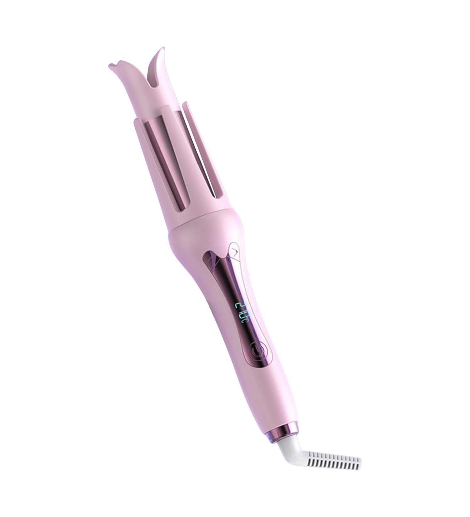Yuehuam Auto Curling Iron Automatic Hair Curler Rollers 1 1/4 inch/ 32mm Large Waves 7 Temperatures control LED Display Curling Iron Auto Shut- Off Fast Heating Curling Wand for Hair Styling Pink - Buy Online on GoSupps.com