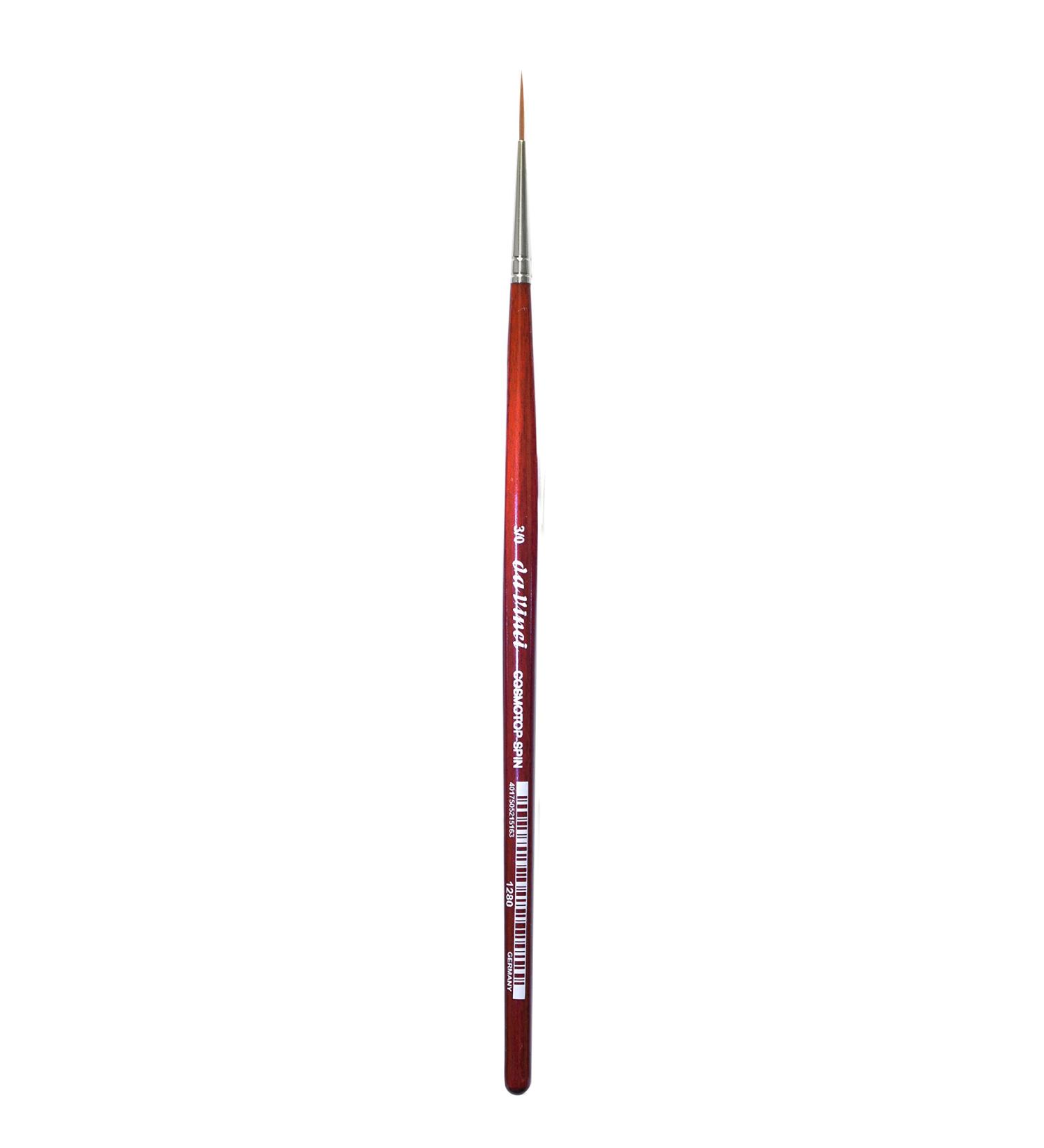 da Vinci Watercolor Series 1280 Size 3/0 - CosmoTop Spin Medium Needle-Sharp Liner - Professional Quality Multi-Diameter Synthetic Fibers - Holds More Water Than Any Other Synthetic Size 3/0 Medium Needle-Sharp Liner