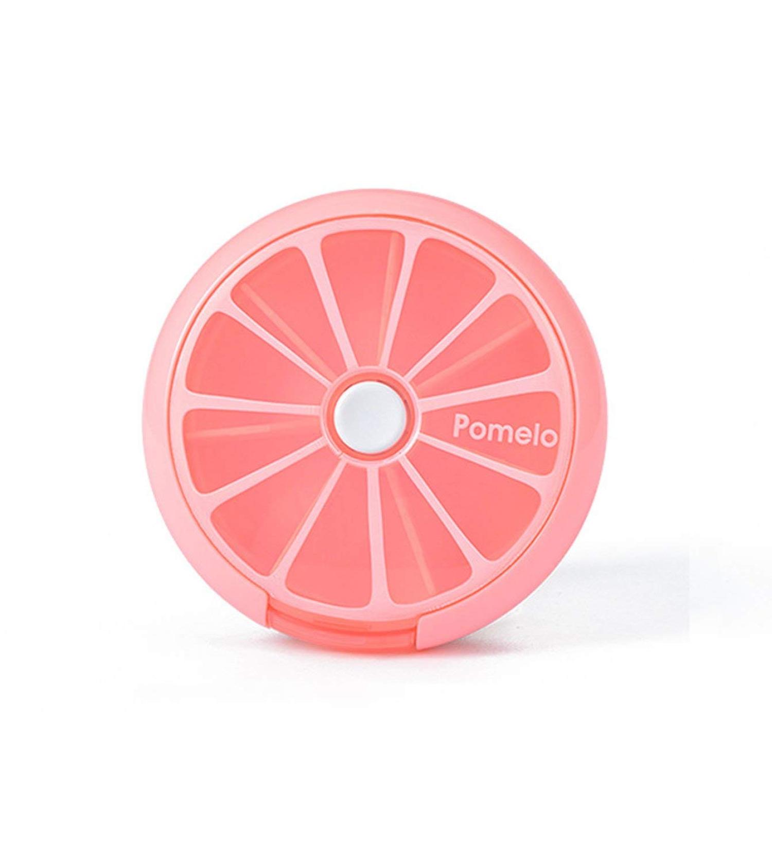 Pill Box Weekly Organizer, 3 Times a Day with 7 Compartments, Large Medicine Case - Pomelo 1PCS - Buy Online on GoSupps.com