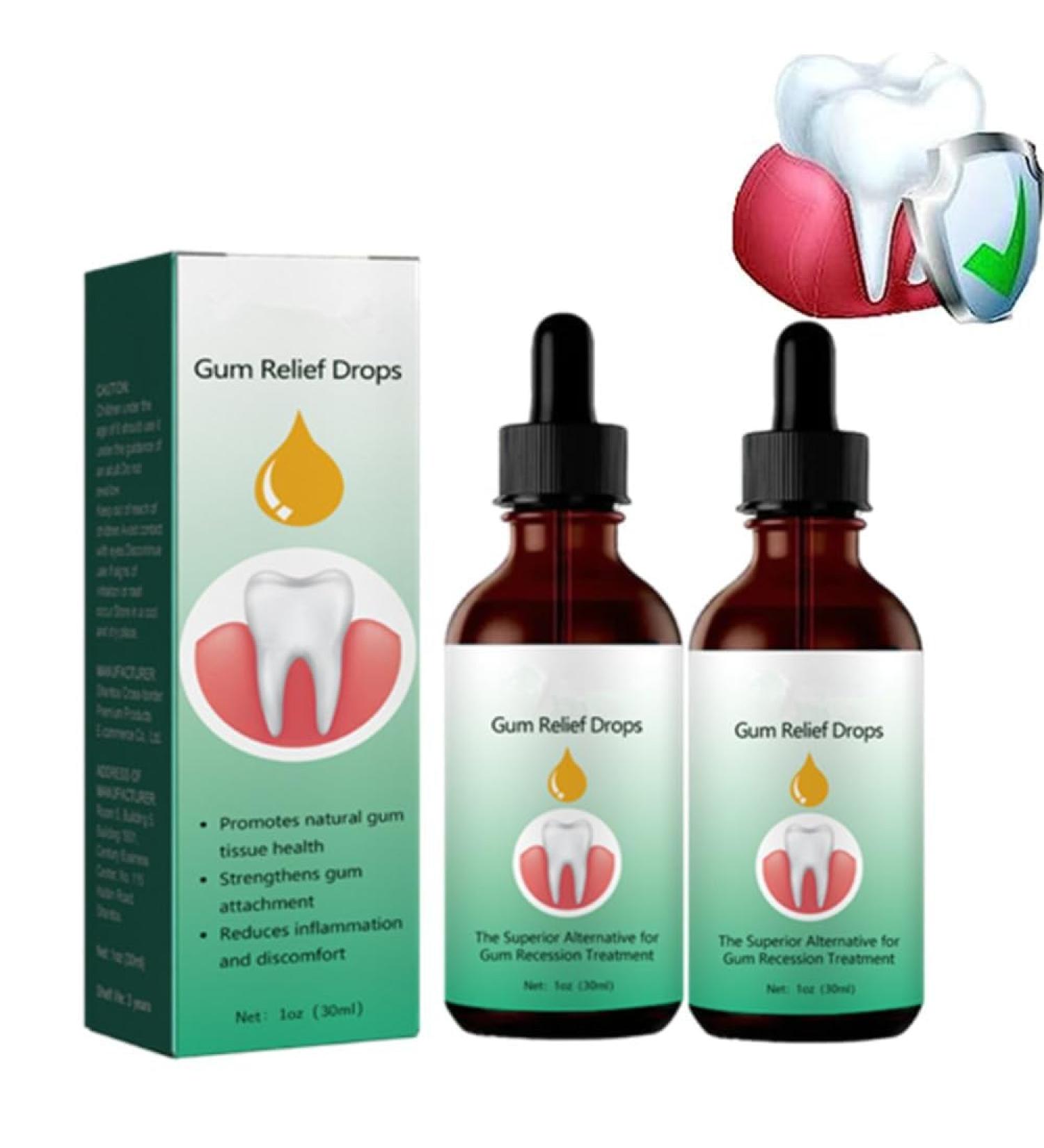 Dentiz Gums Rejuvenation Drops - Natural Gum Recession Repair for Oral Care (2 Pieces) - Shop Internationally - Buy Online on GoSupps.com