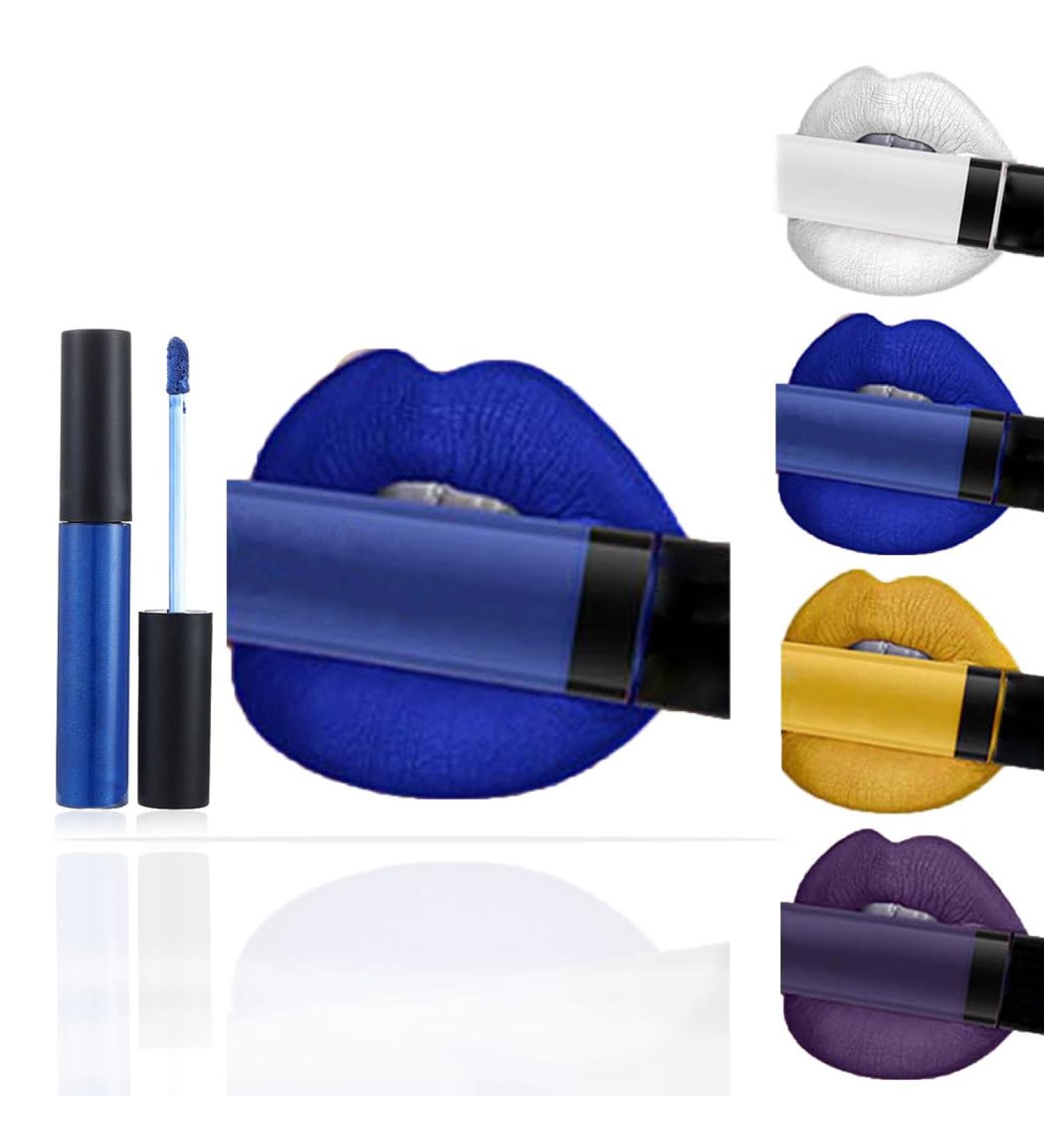 Edanta Kilshye Blue Lipstick - High Pigment Velvet Moisturizing Lipgloss for Halloween Cosplay | Perfect Makeup for Women & Girls - Buy Online on GoSupps.com