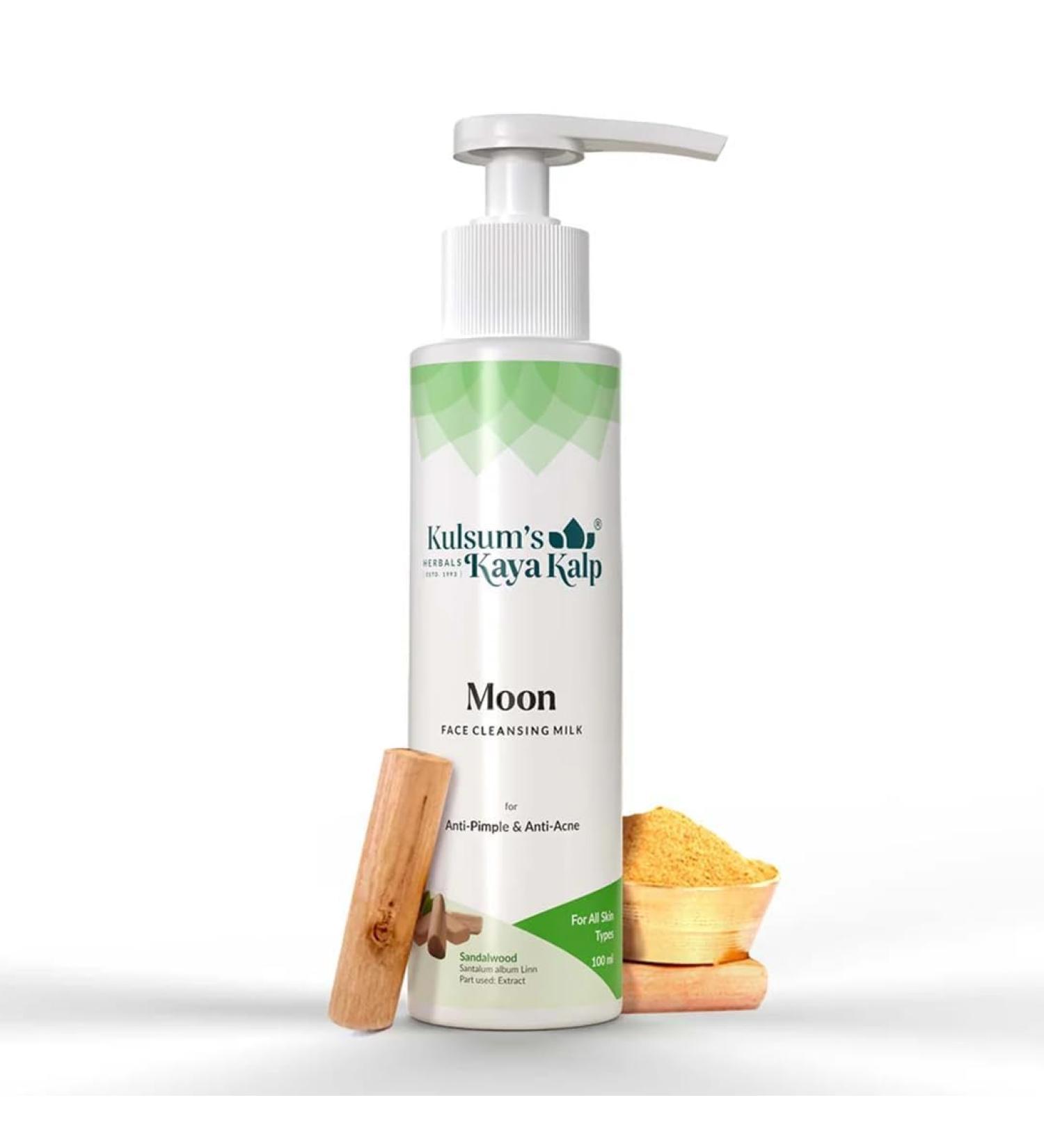 Kulsum's Kaya Kalp Moon Face Cleansing Milk For Clean & Clear Skin 100 ml - Buy Online on GoSupps.com