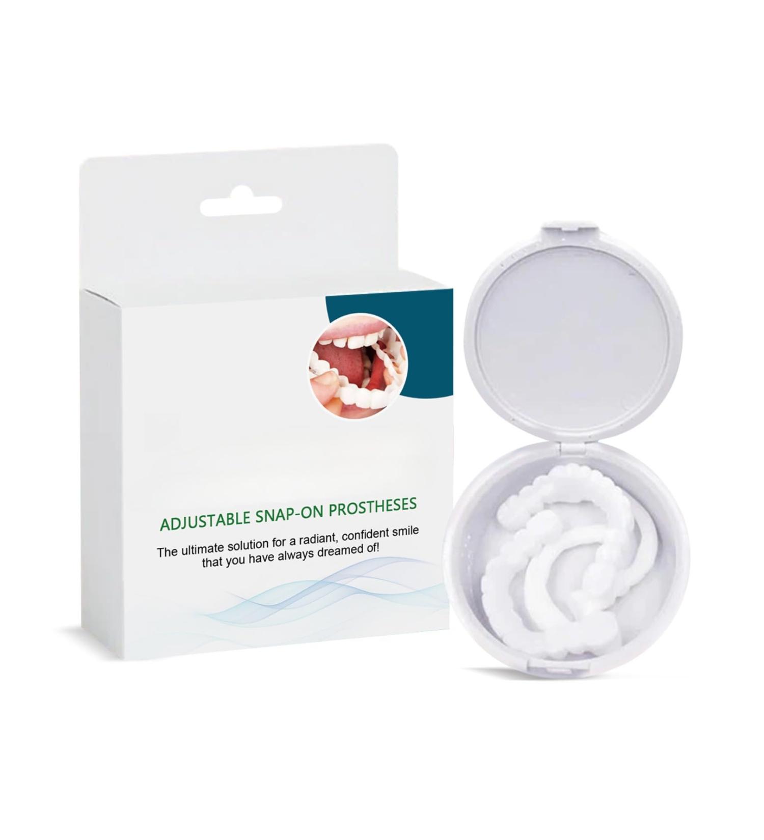 Castrap Adjustable Snap-On Dental Care Premium Silicone Teeth Care Set Natural-Looking Teeth with Comfort Fit - Buy Online on GoSupps.com