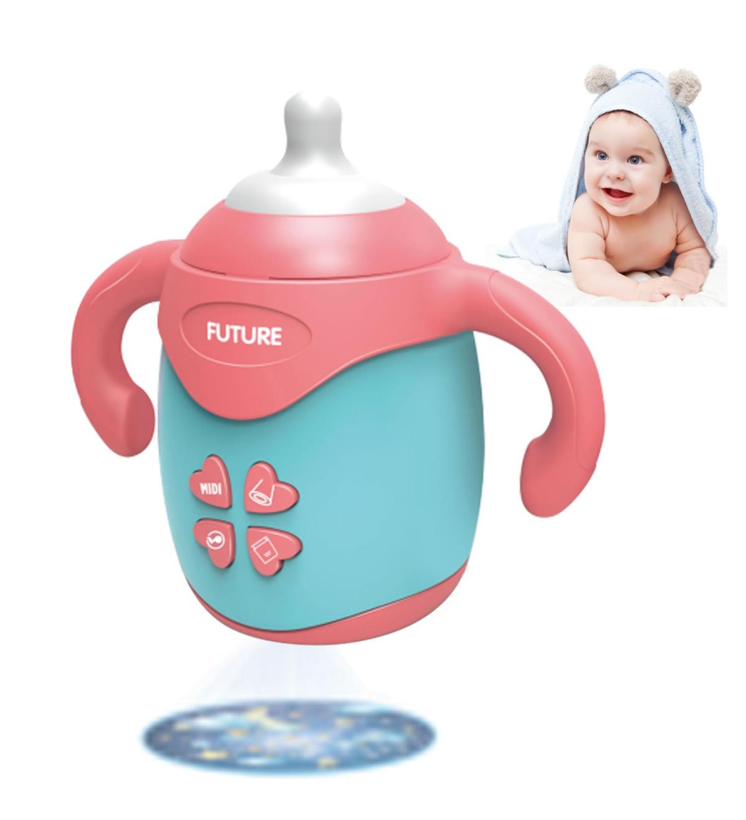 Musical Baby Bottle & Bite Ring Toy - Soothing Teething Gift for Toddlers 3-18 Months - Buy Online on GoSupps.com