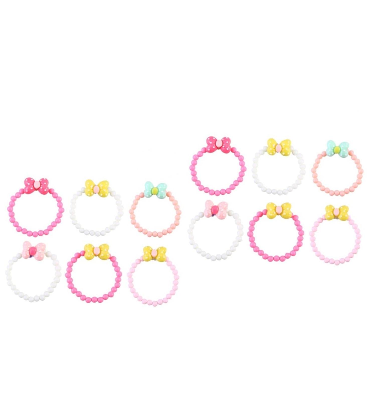 Ibasenice 12 Pack Baby Girl Colorful Bracelets - Candy-Colored Arm Loop Party Accessories & Princess Toys for Kids - Buy Online on GoSupps.com