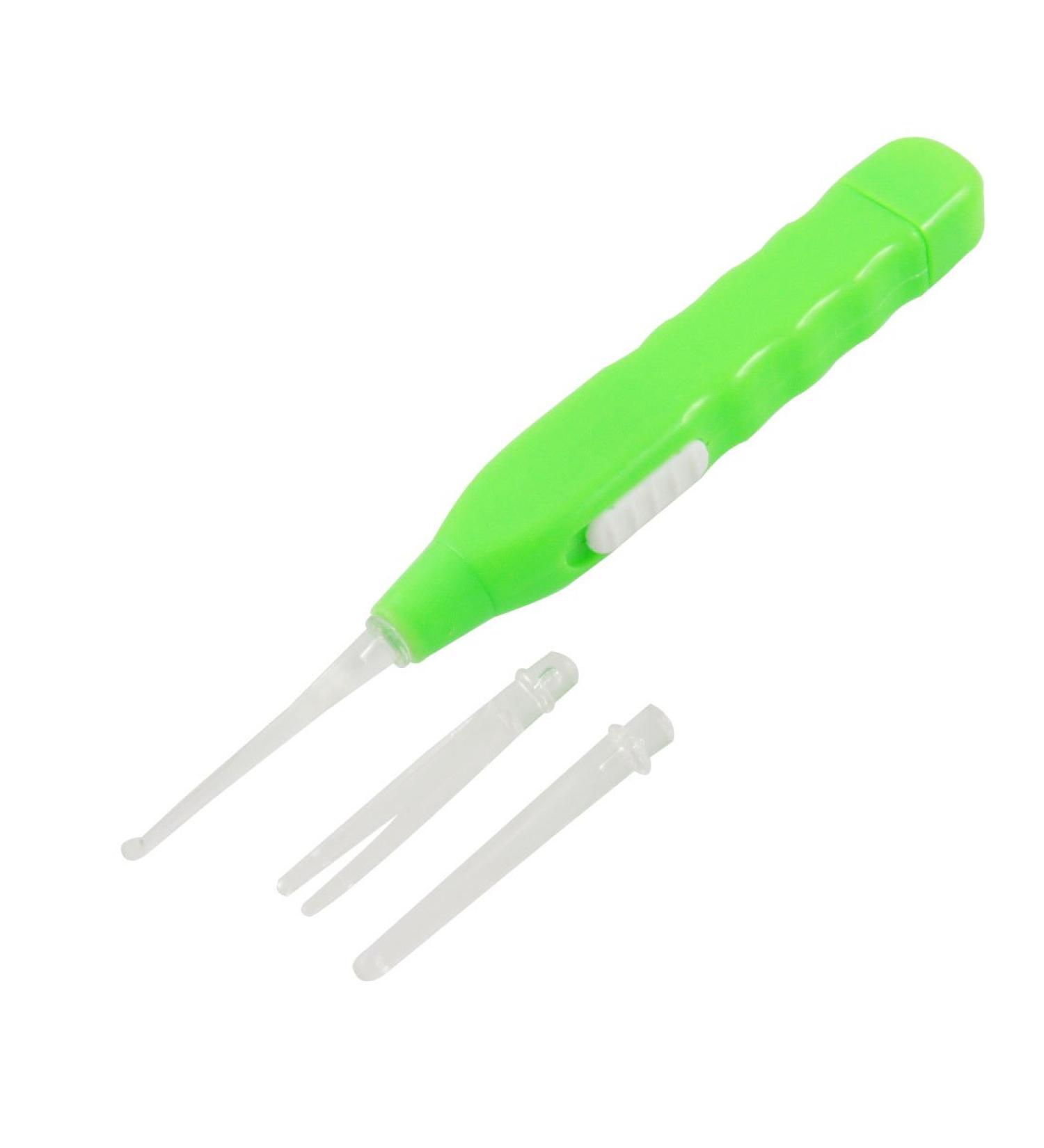 Qtqgoitem Plastic Good Performance Handle Health Flashlight Earpick Ear Wax Remover Green (Model: 0bc 146 f9e 542 072)